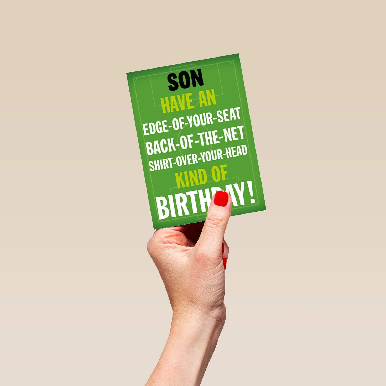Personalised Football Design Birthday Card For Son - Image 4