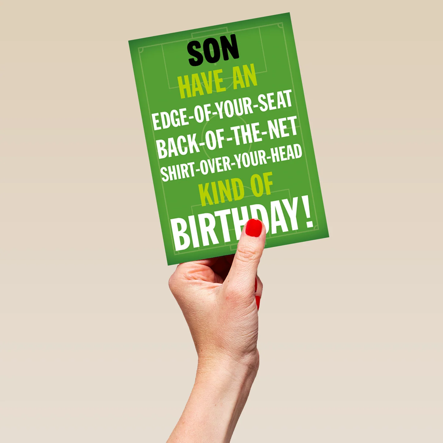 Personalised Football Design Birthday Card For Son - Image 5