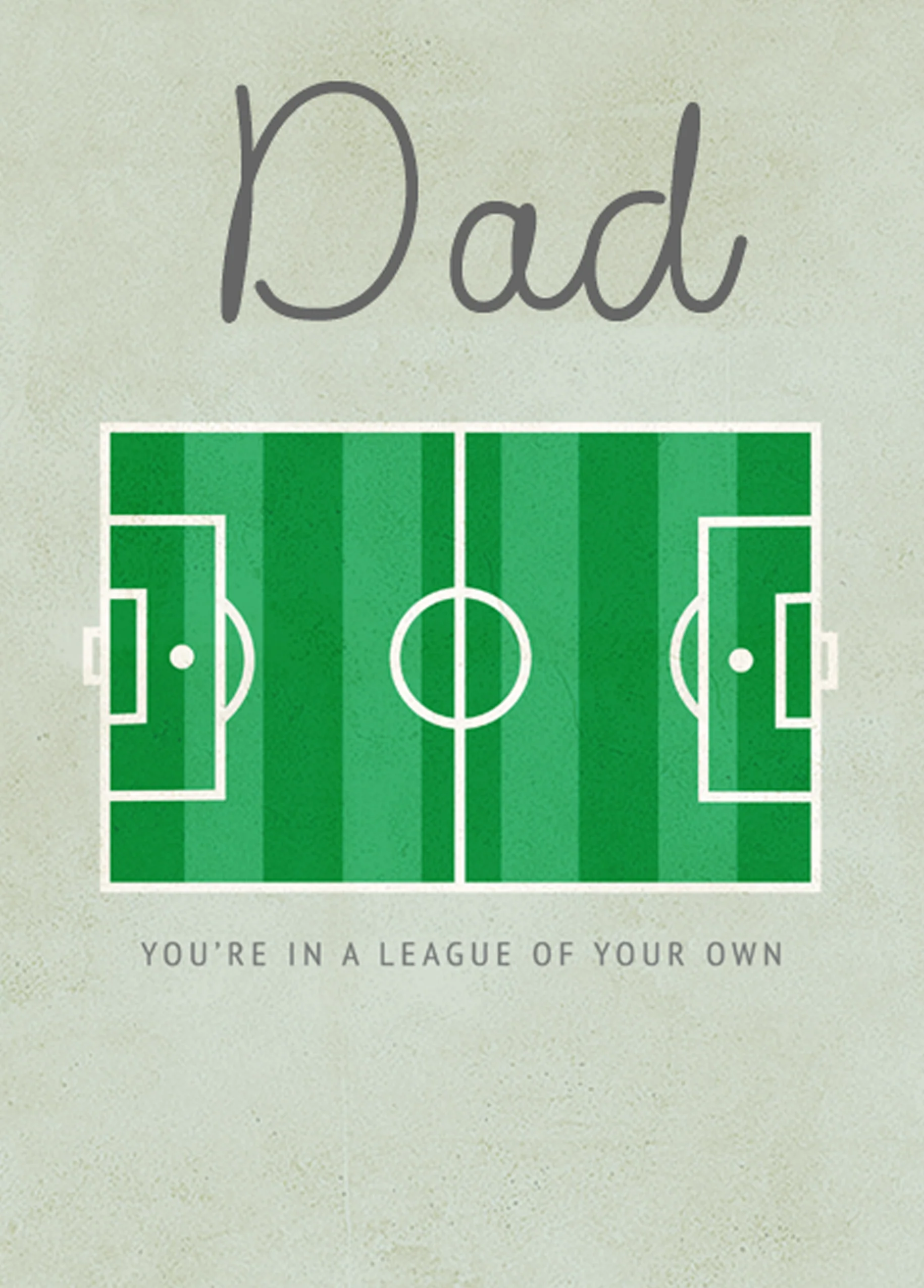 Personalised Football Pitch Dad Birthday Card