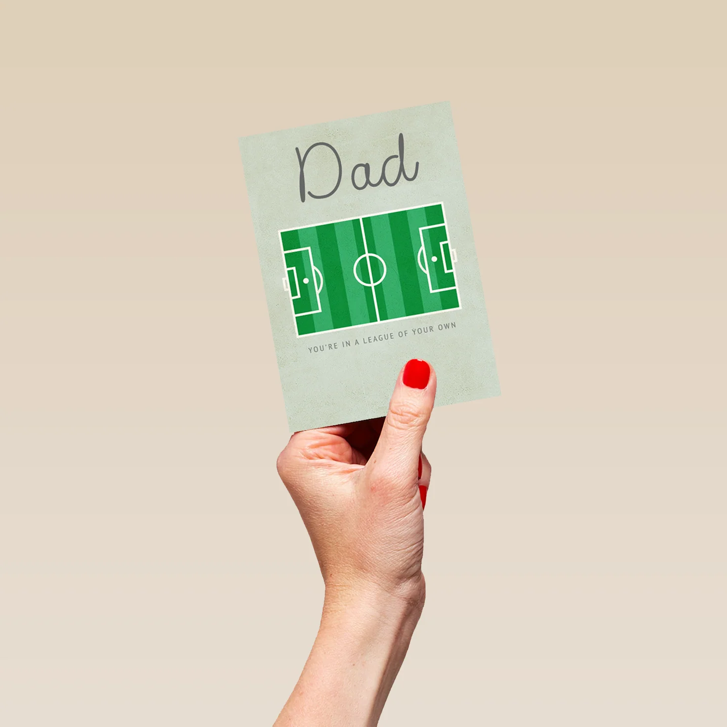 Personalised Football Pitch Dad Birthday Card - Image 4