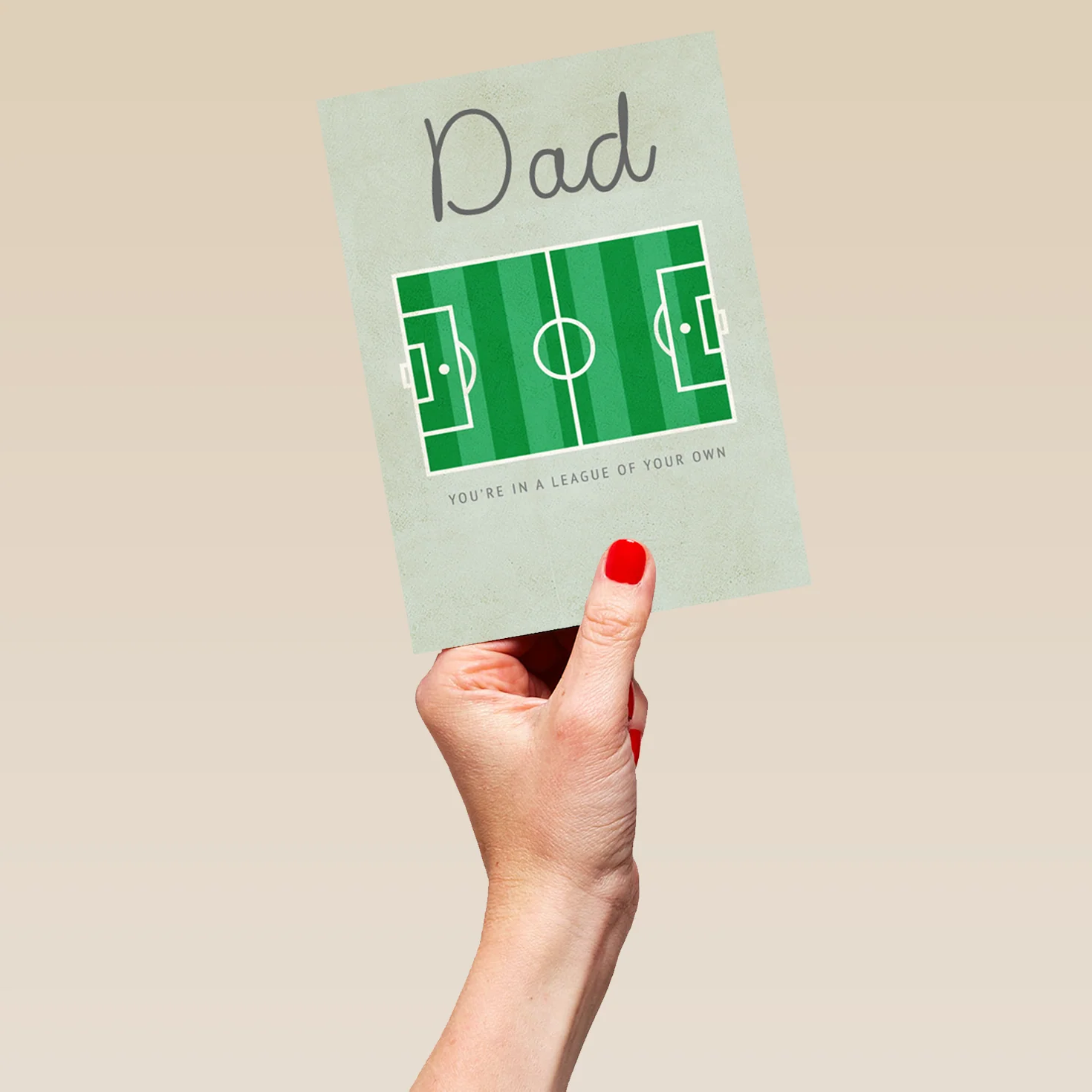 Personalised Football Pitch Dad Birthday Card - Image 5