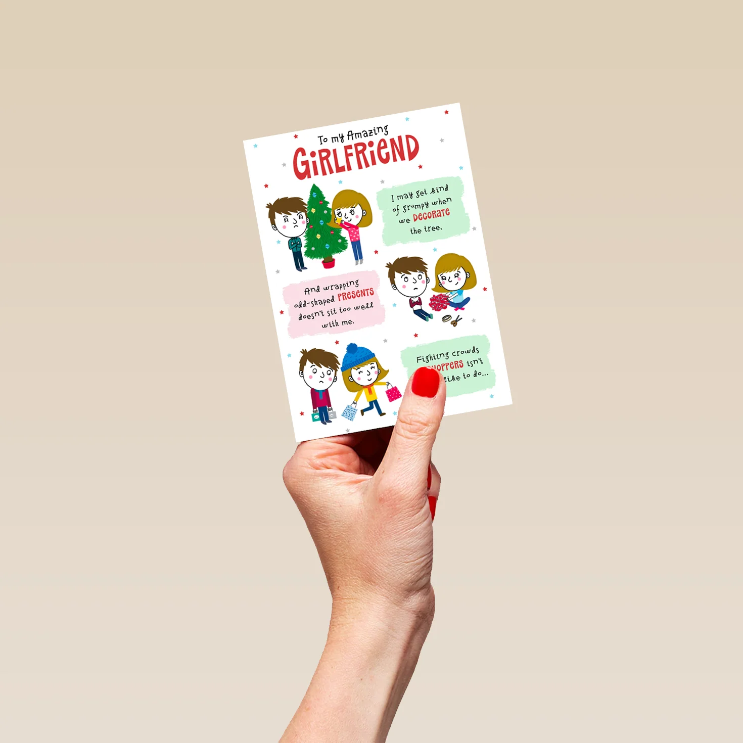 Personalised For An Amazing Girlfriend Christmas Card - Image 4