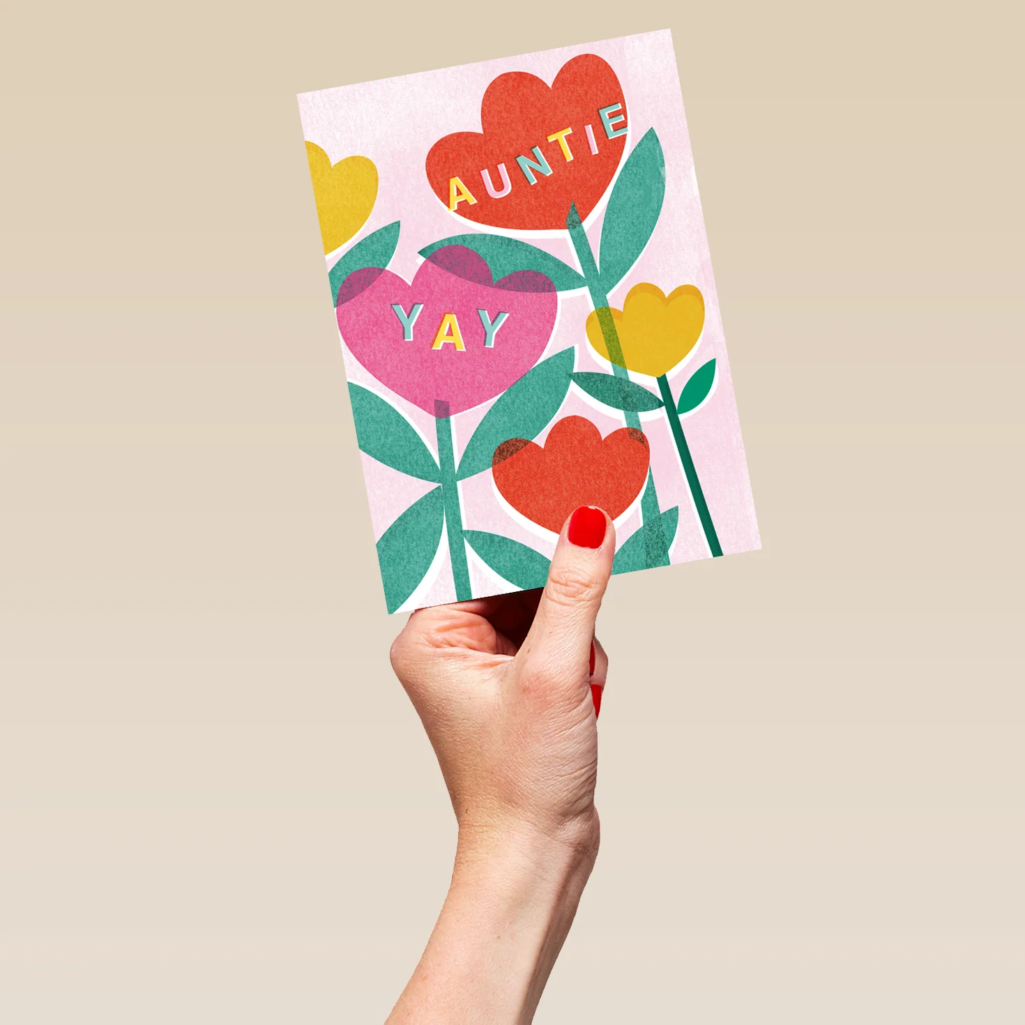 Personalised For Auntie Contemporary Bold Flowers Birthday Card - Image 5