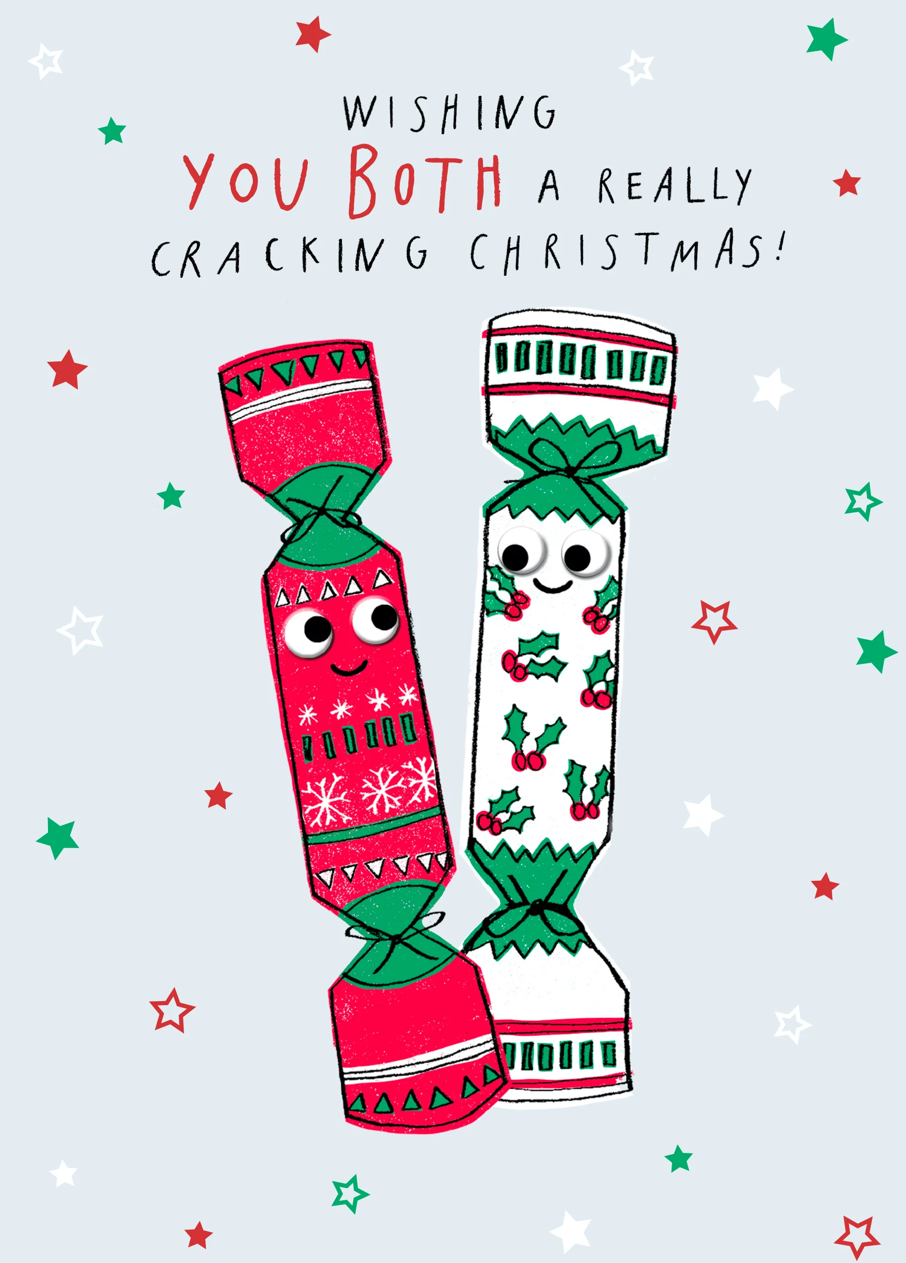 Personalised For Both Christmas Crackers Card