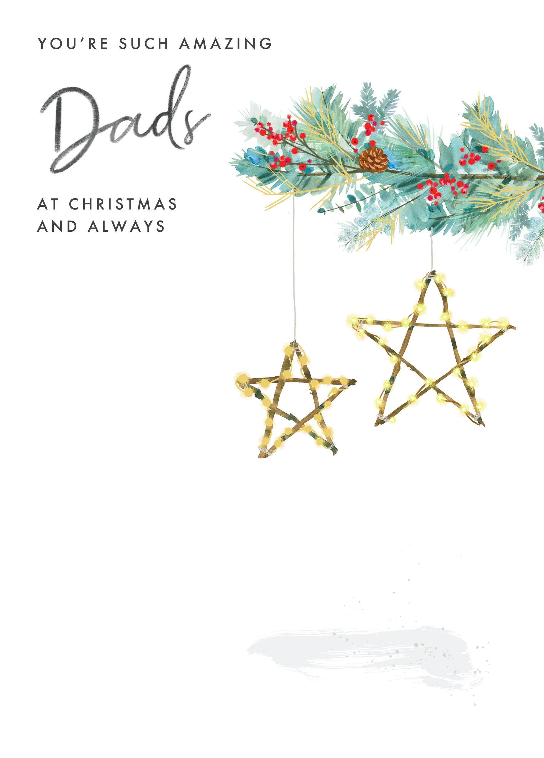Personalised For Both Dads Classic Christmas Card