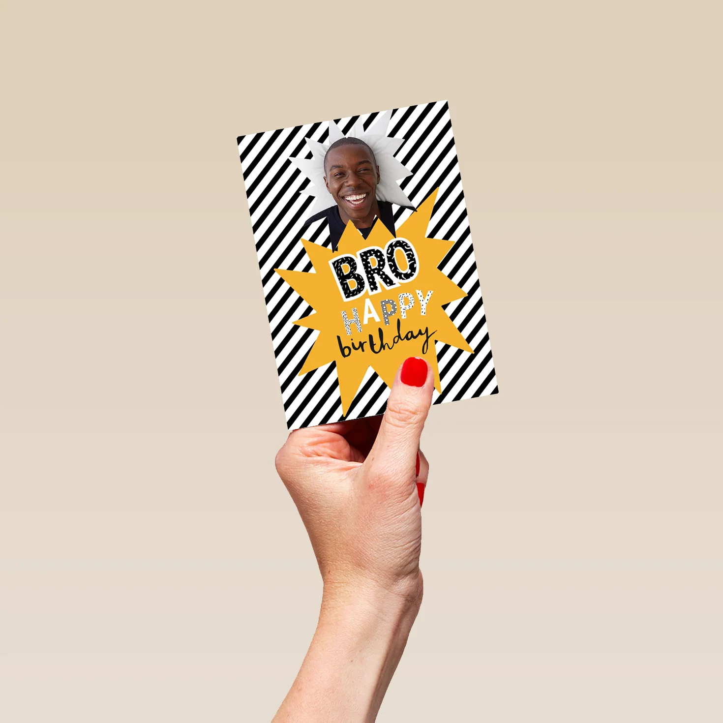Personalised For Brother Bro Birthday Photo Card - Image 4