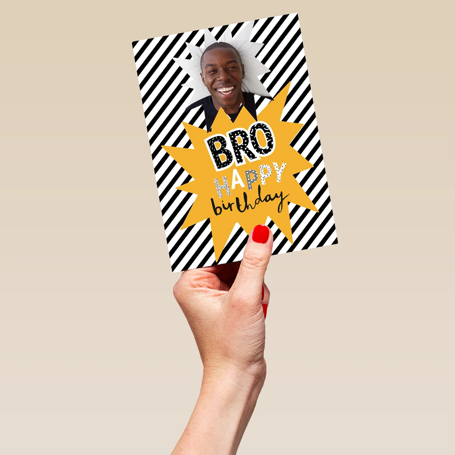 Personalised For Brother Bro Birthday Photo Card - Image 5