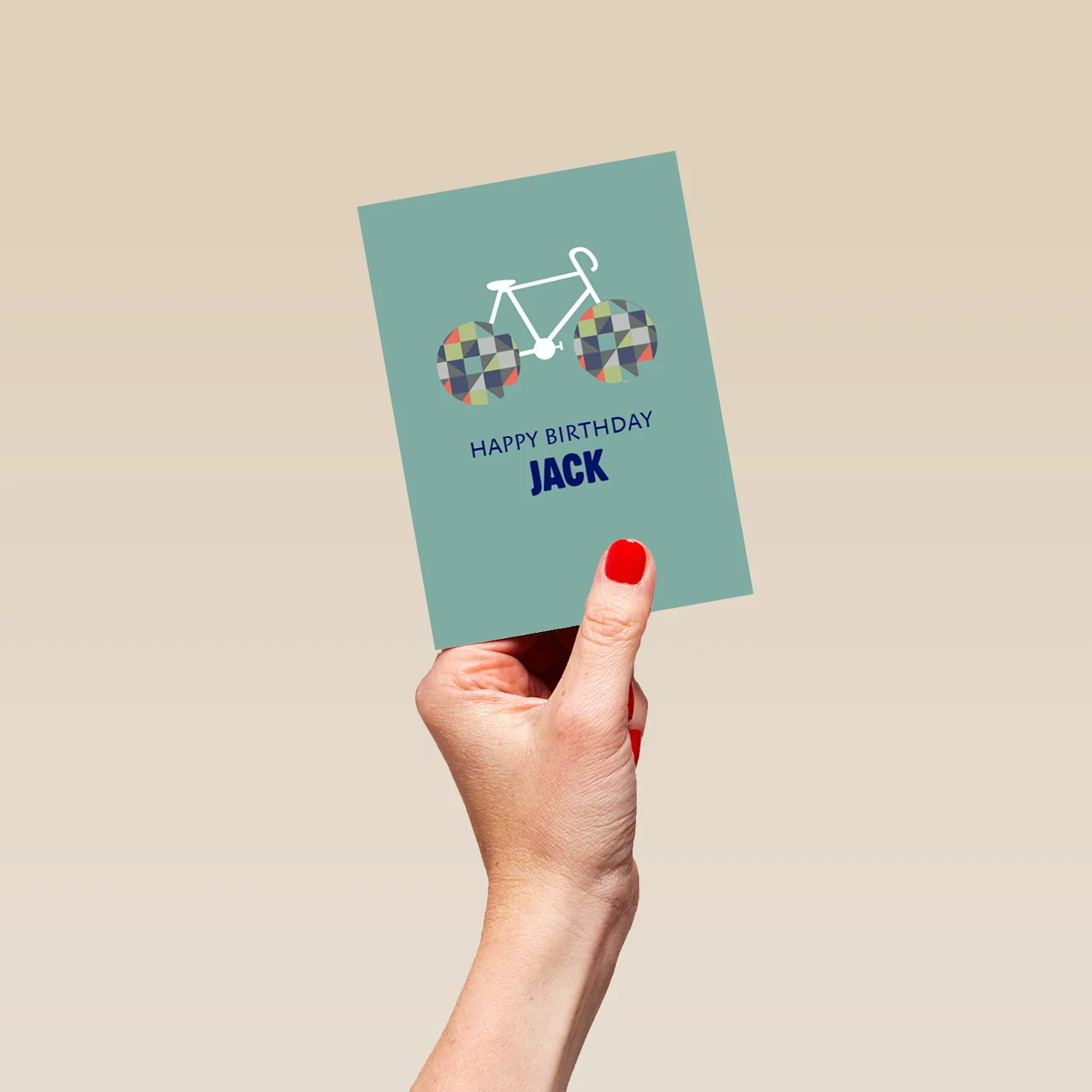 Personalised For Brother Editable Bicycle Happy Birthday Card - Image 4