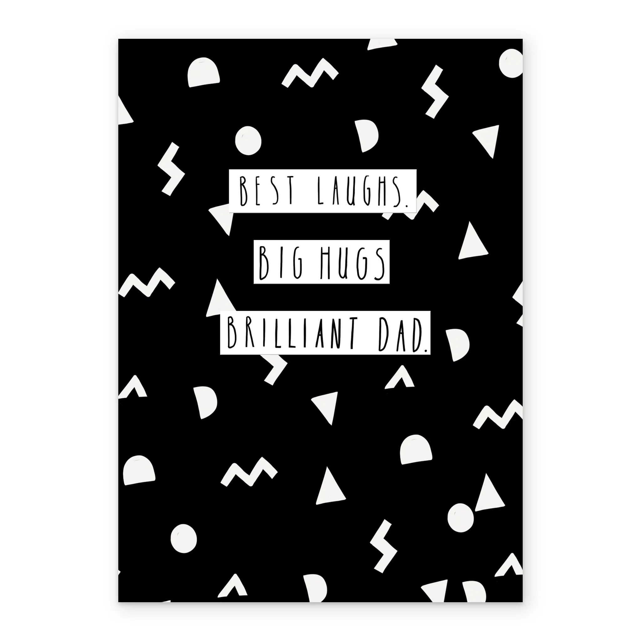 Personalised For Dad Contemporary Laughs & Hugs Father's Day Card - Image 2