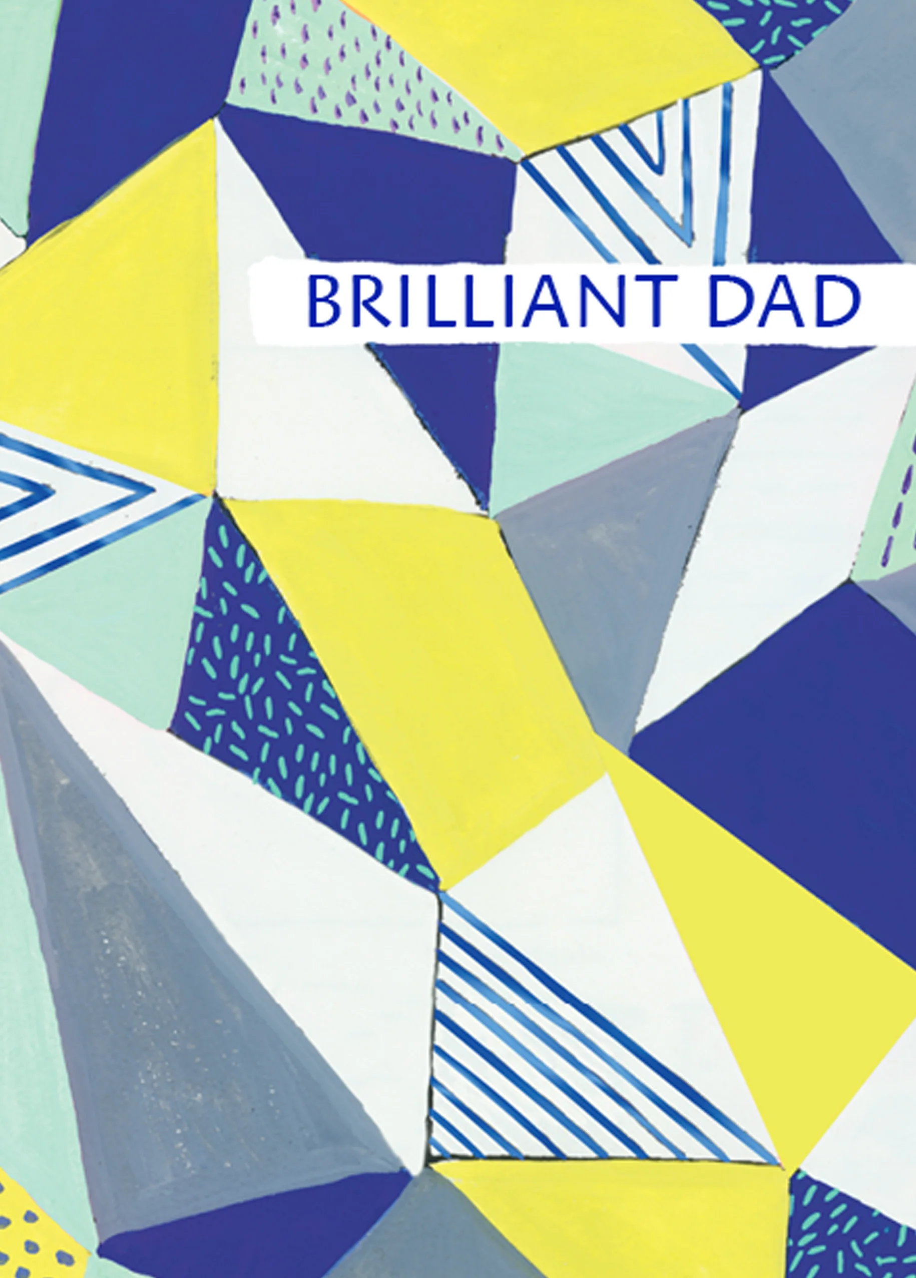 Personalised For Dad Geometric Colourful Pattern Card