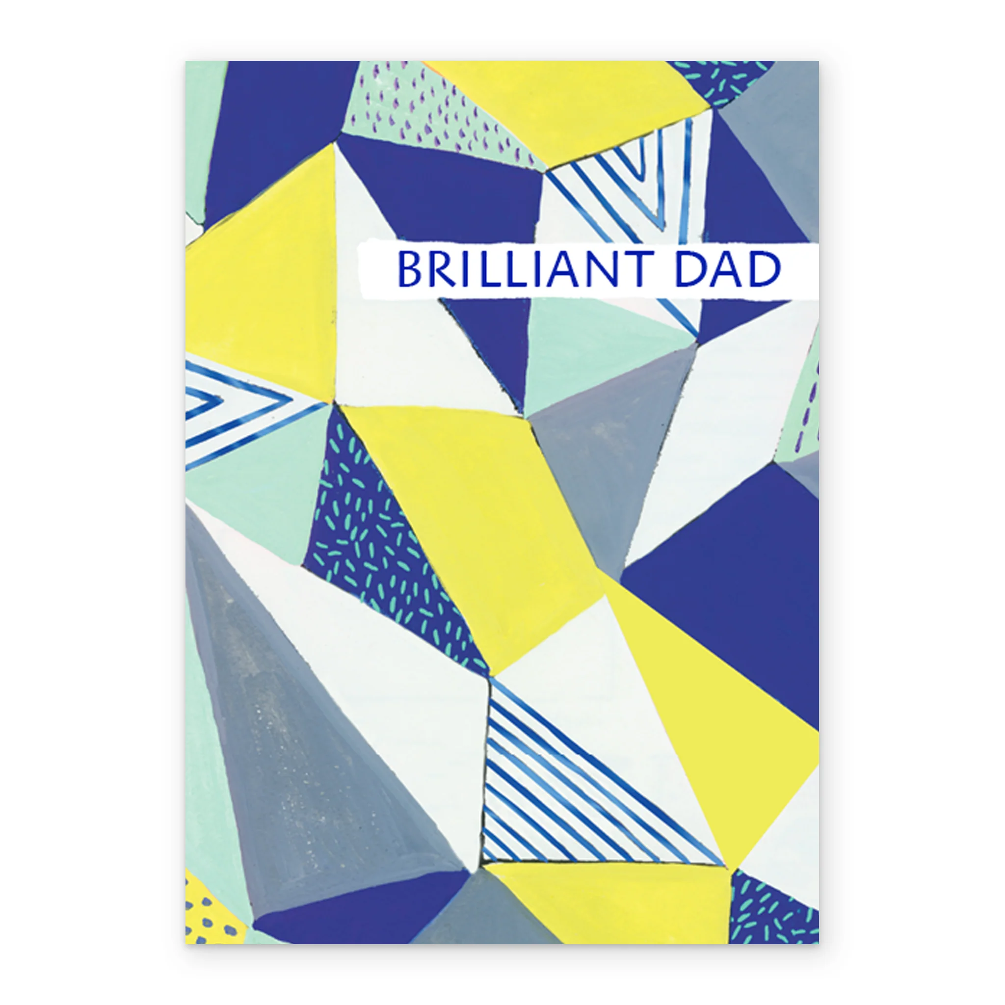 Personalised For Dad Geometric Colourful Pattern Card - Image 2