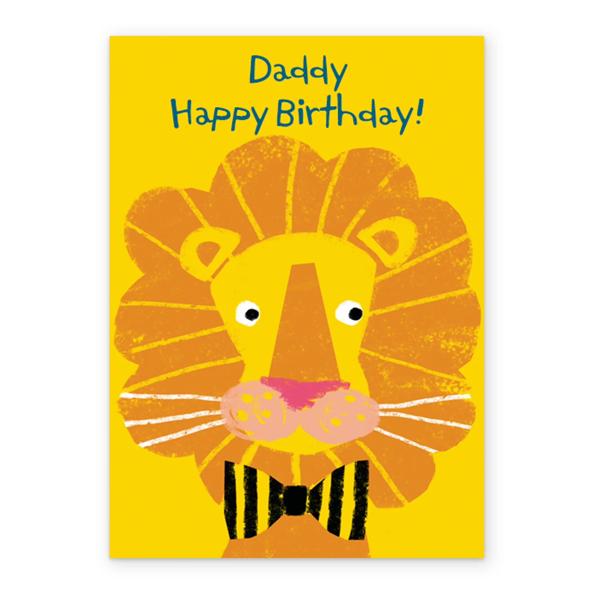 Personalised For Daddy Cute Lion Happy Birthday From Kids Card - Image 2