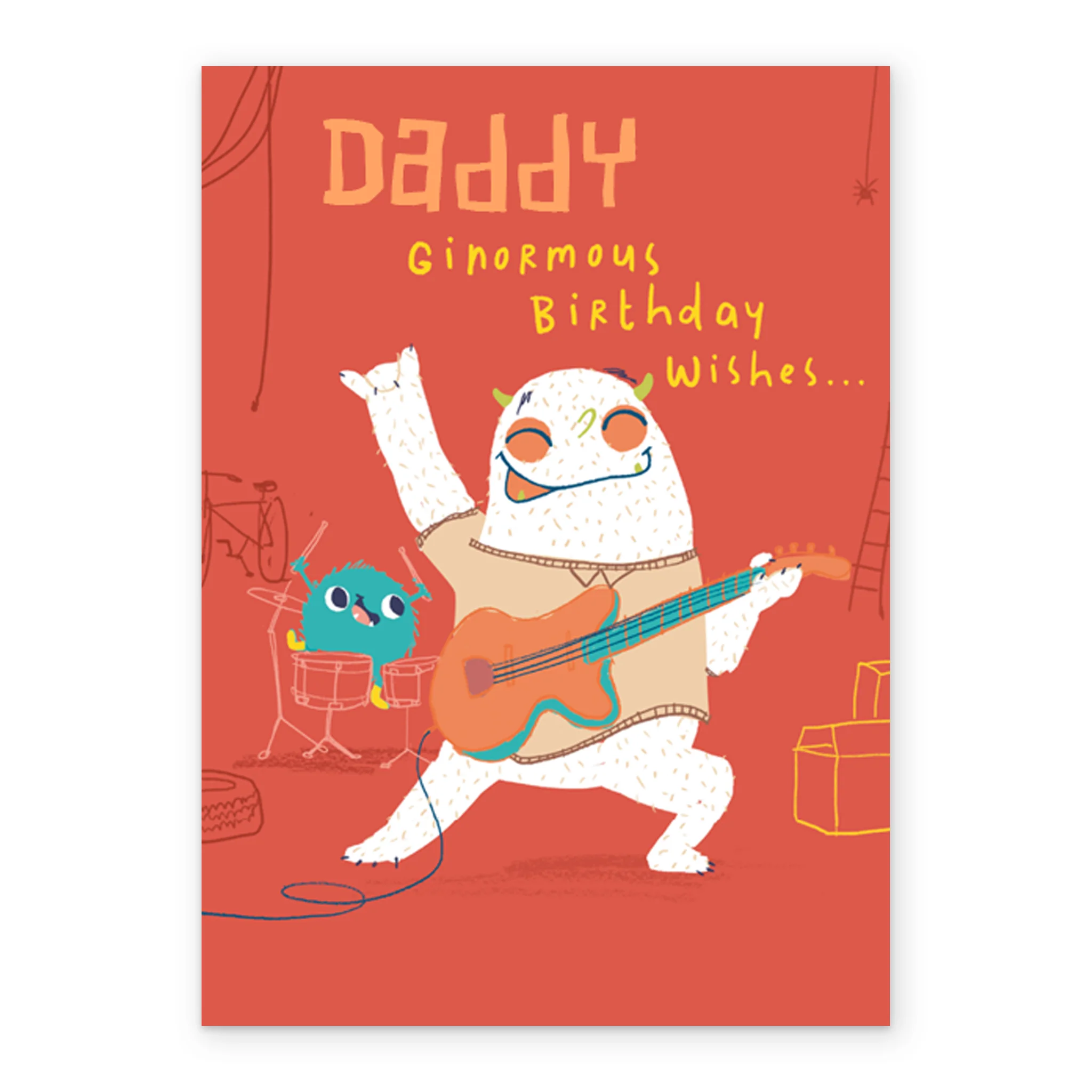 Personalised For Daddy Editable Rock Guitar Card - Image 2