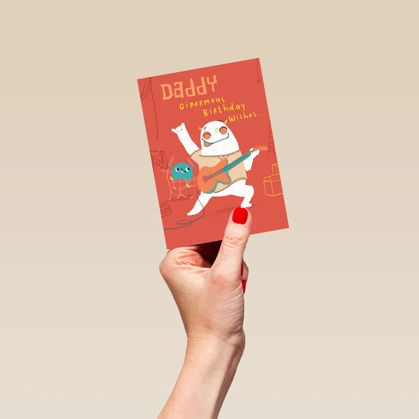 Personalised For Daddy Editable Rock Guitar Card - Image 4