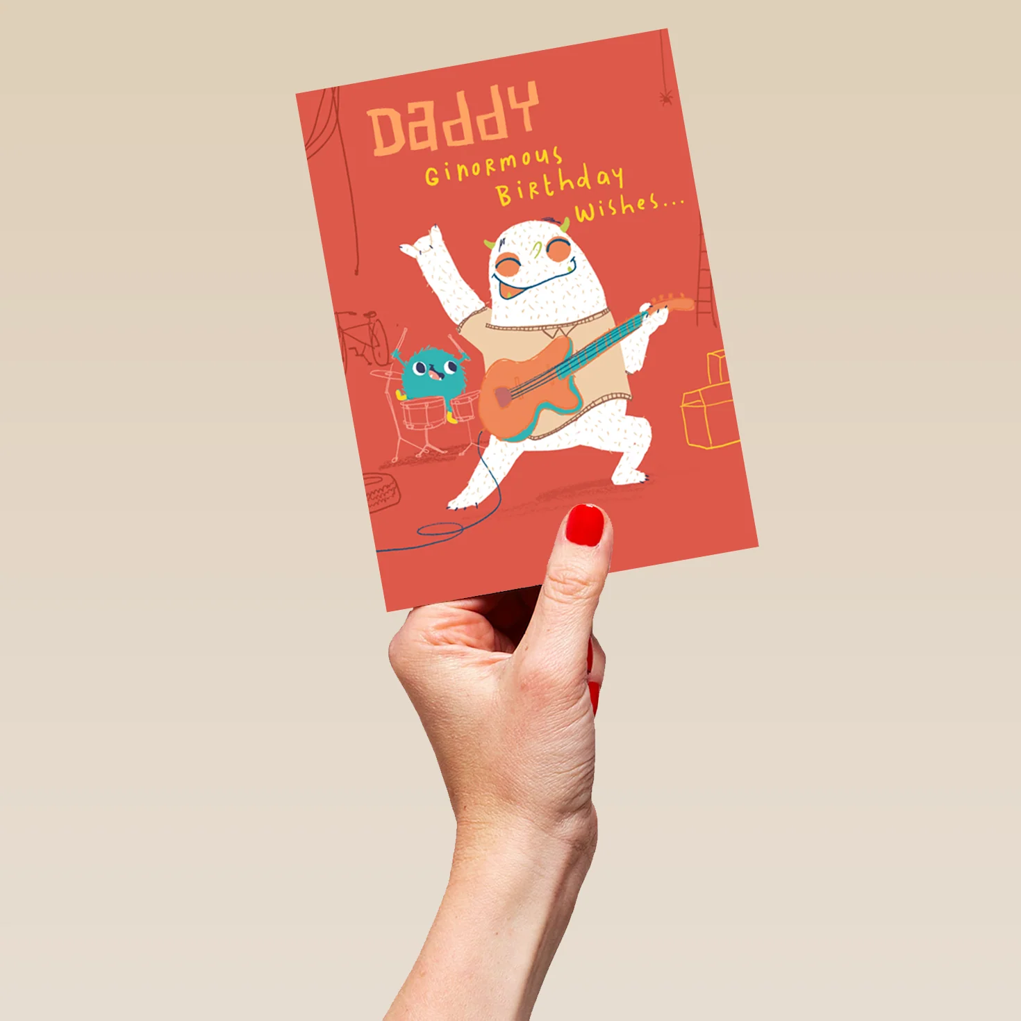 Personalised For Daddy Editable Rock Guitar Card - Image 5