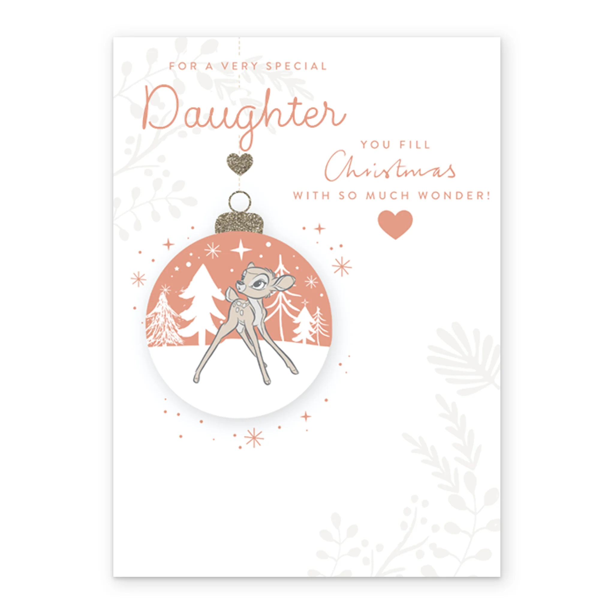 Personalised For Daughter Disney Bambi Christmas Card - Image 2