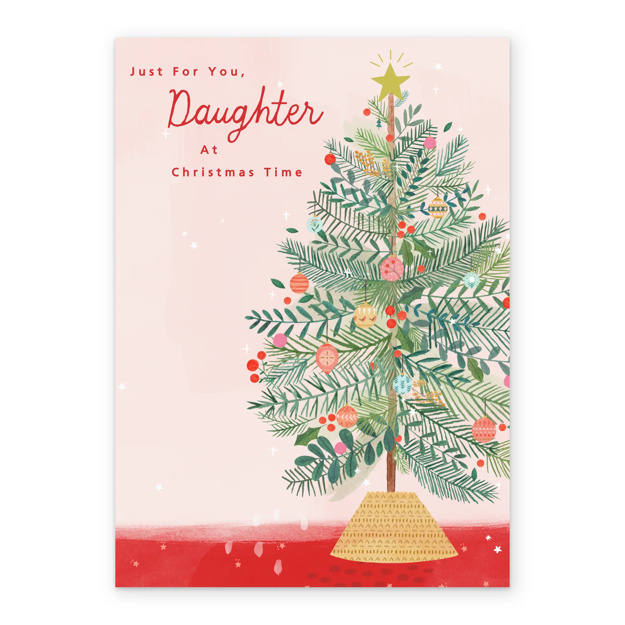 Personalised For Daughter Traditional Tree Christmas Card - Image 2