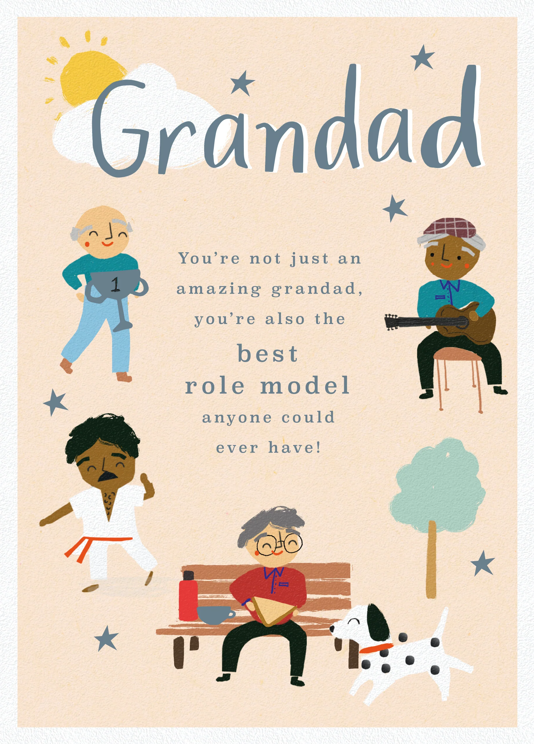 Personalised For Grandad Best Role Model Father's Day Card