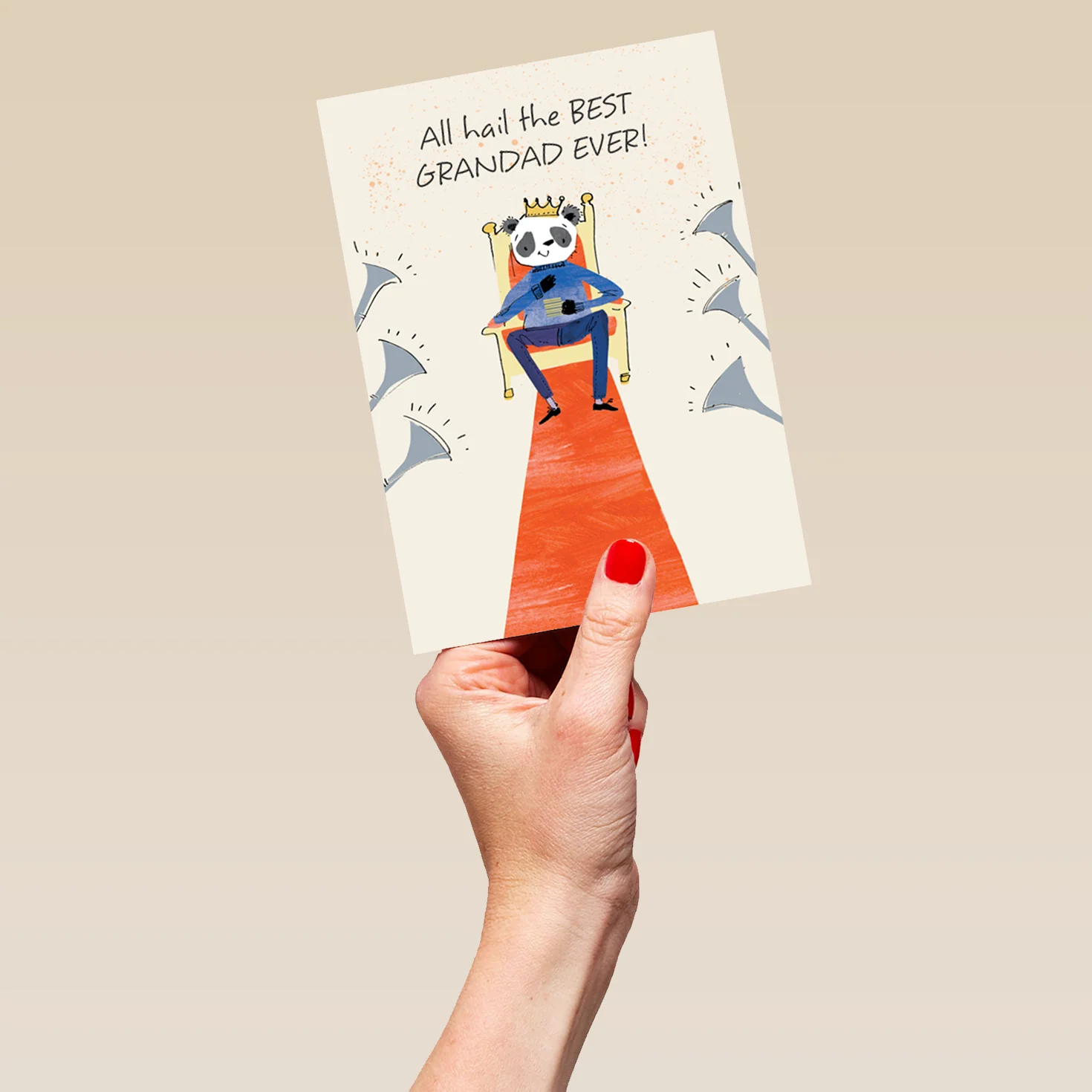 Personalised For Grandad Editable Throne & Fanfare Father's Day Card - Image 5
