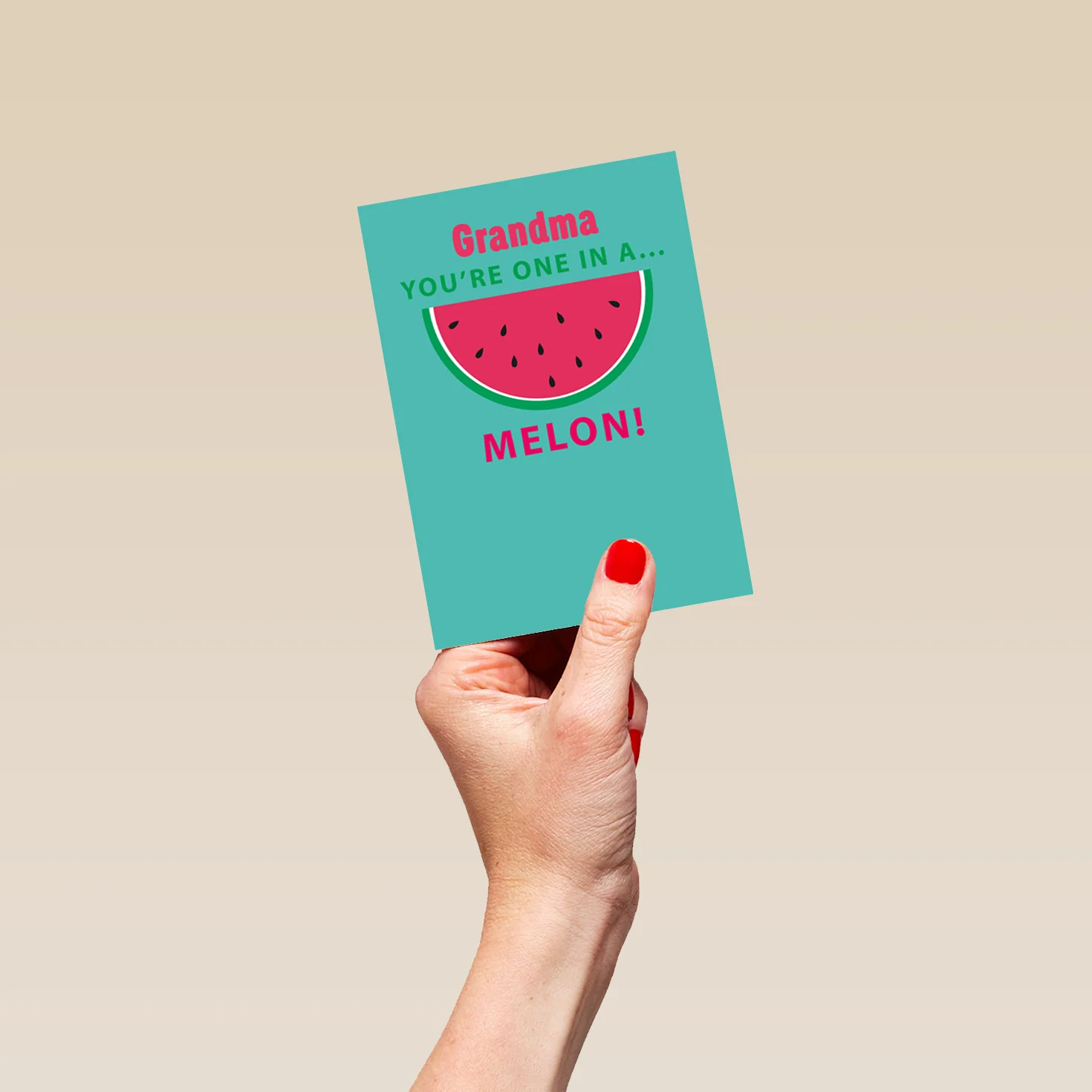 Personalised For Grandma Editable 'One-in-a-Melon' Birthday Card - Image 4
