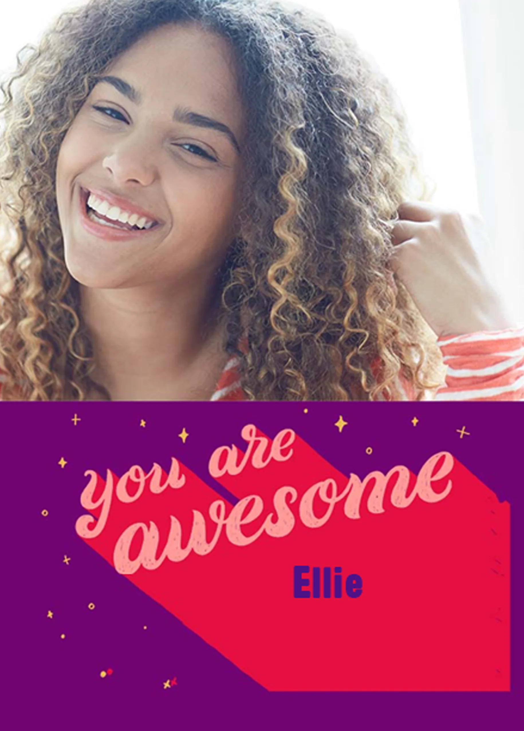 Personalised For Her Awesome Birthday Photo Card