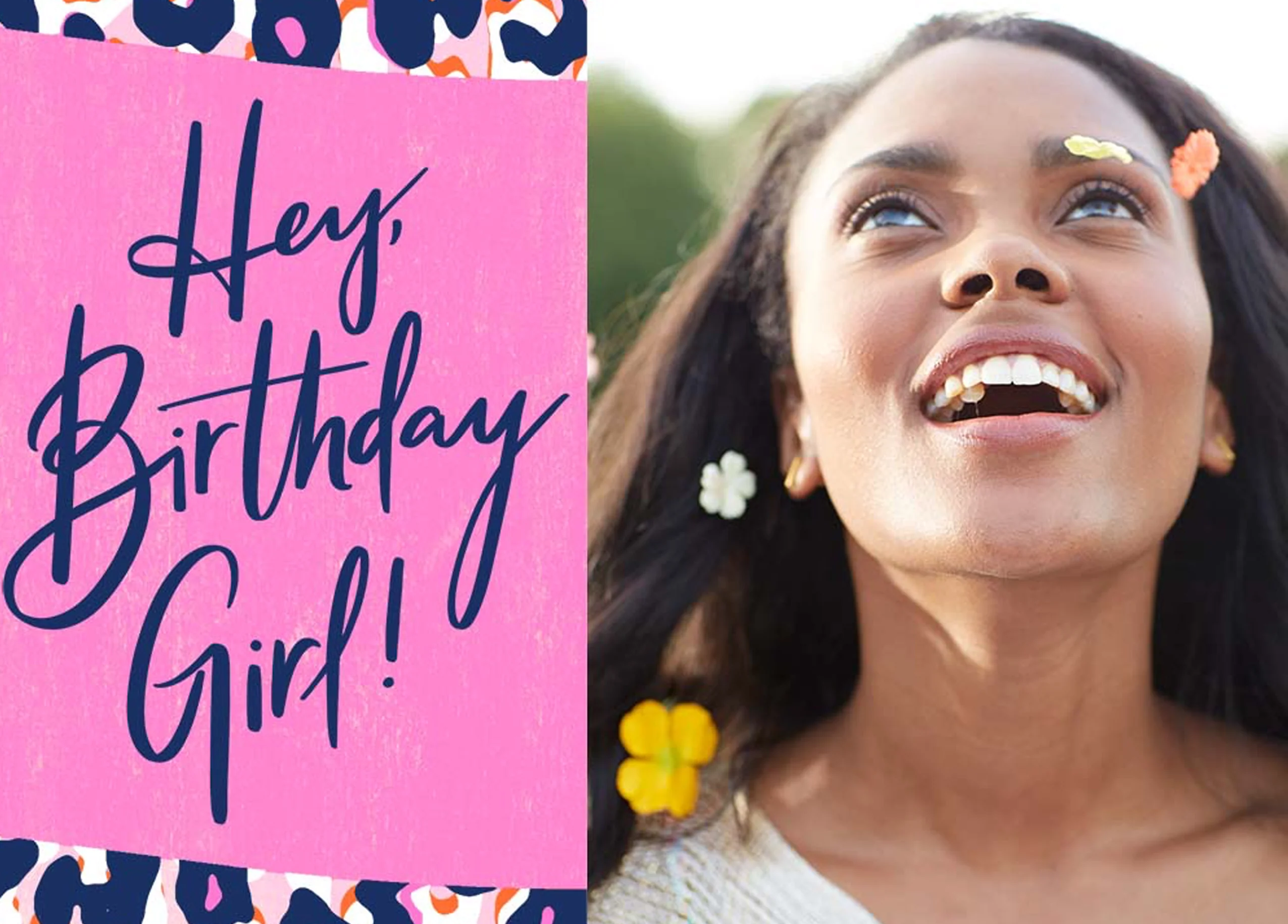 Personalised For Her Birthday Photo Print Card