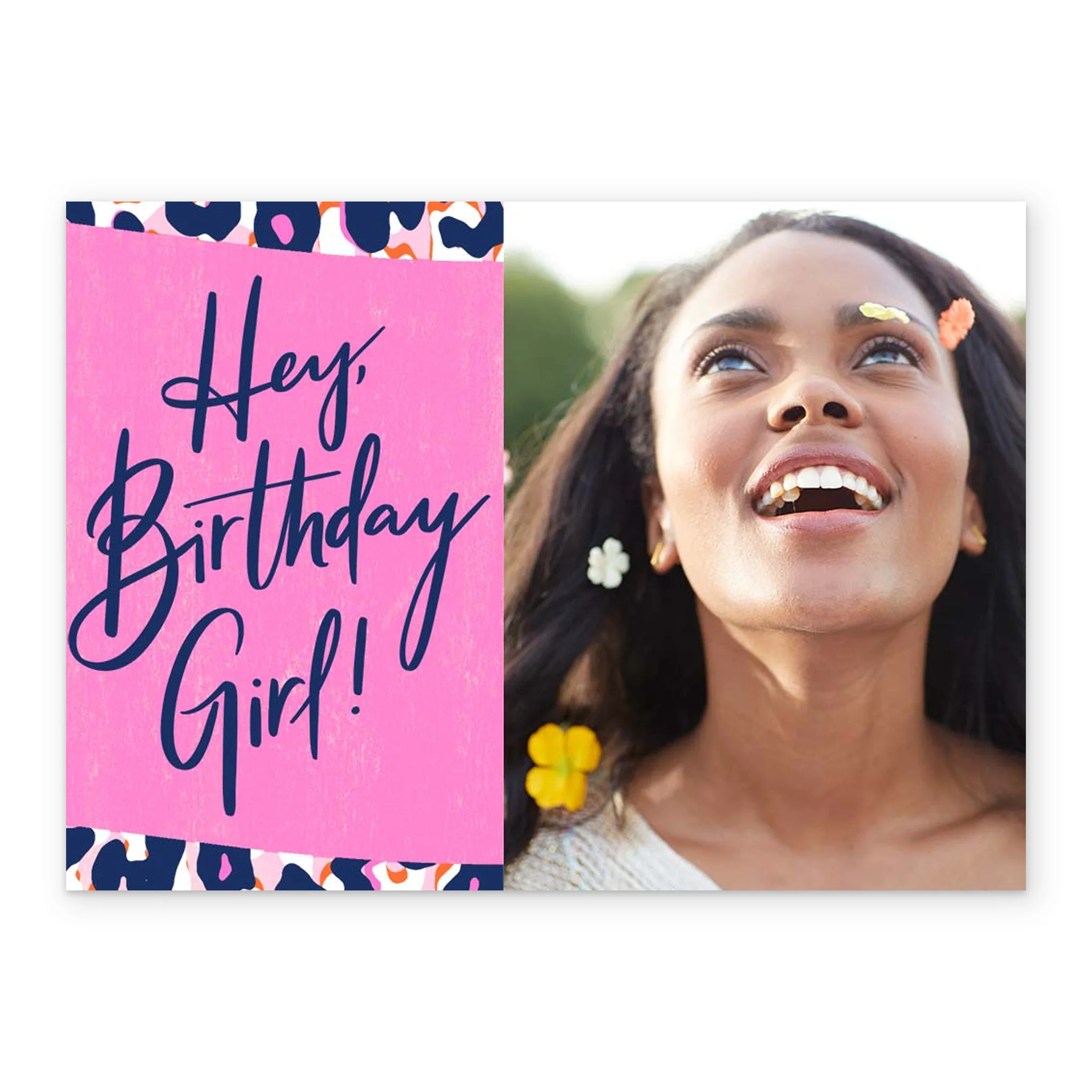Personalised For Her Birthday Photo Print Card - Image 2