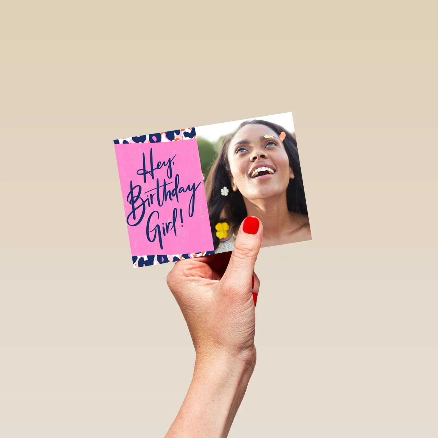 Personalised For Her Birthday Photo Print Card - Image 4