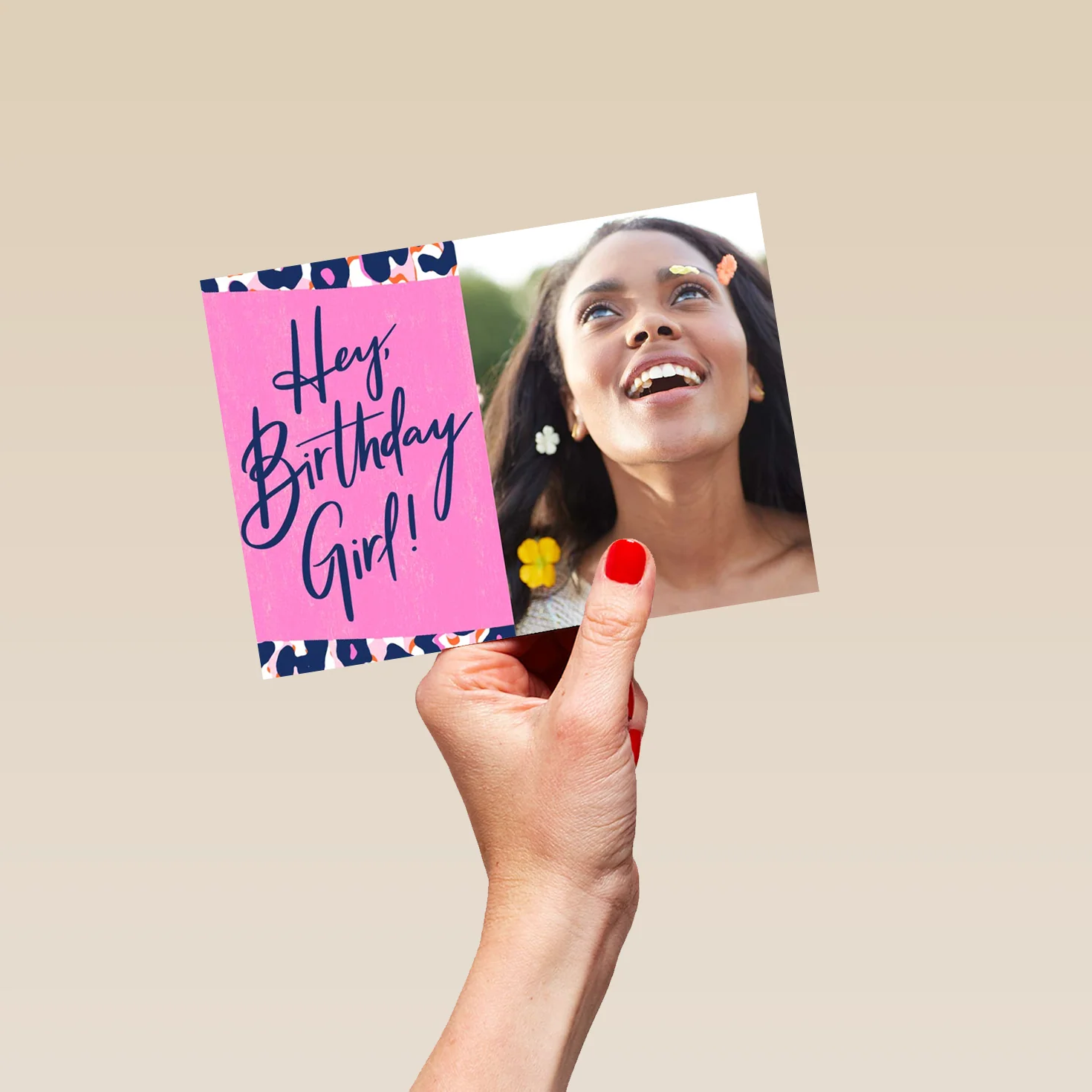 Personalised For Her Birthday Photo Print Card - Image 5