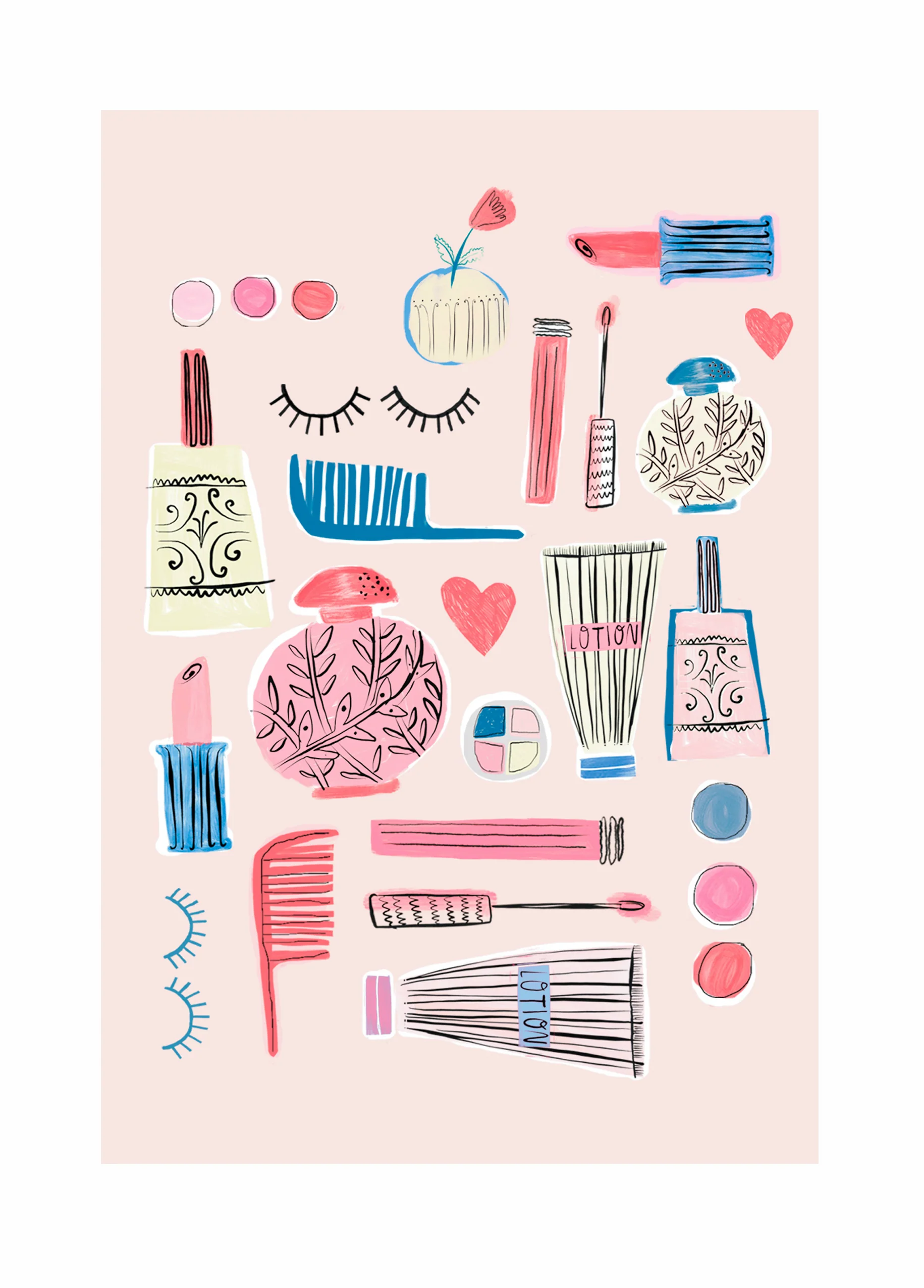 Personalised For Her Contemporary Make Up & Perfume Set Card