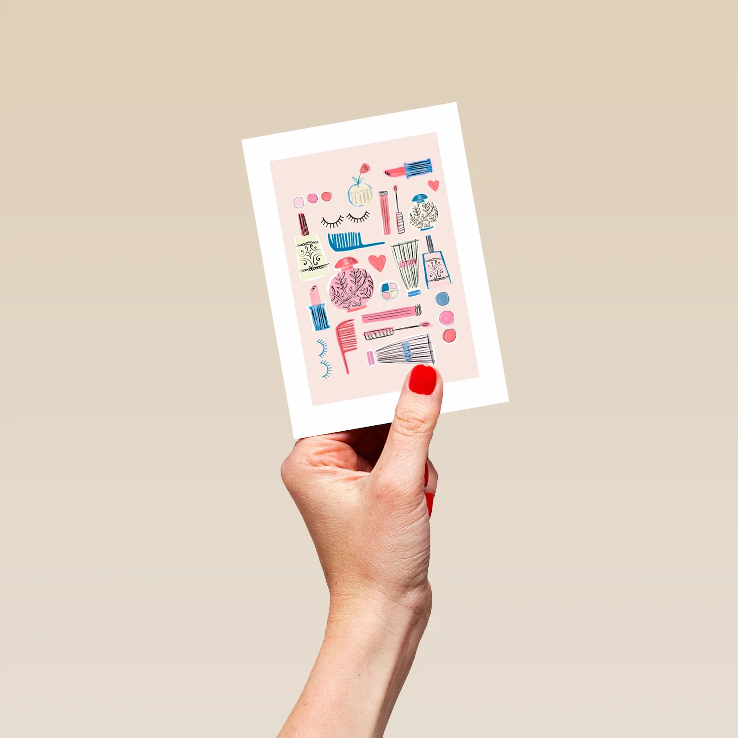Personalised For Her Contemporary Make Up & Perfume Set Card - Image 4