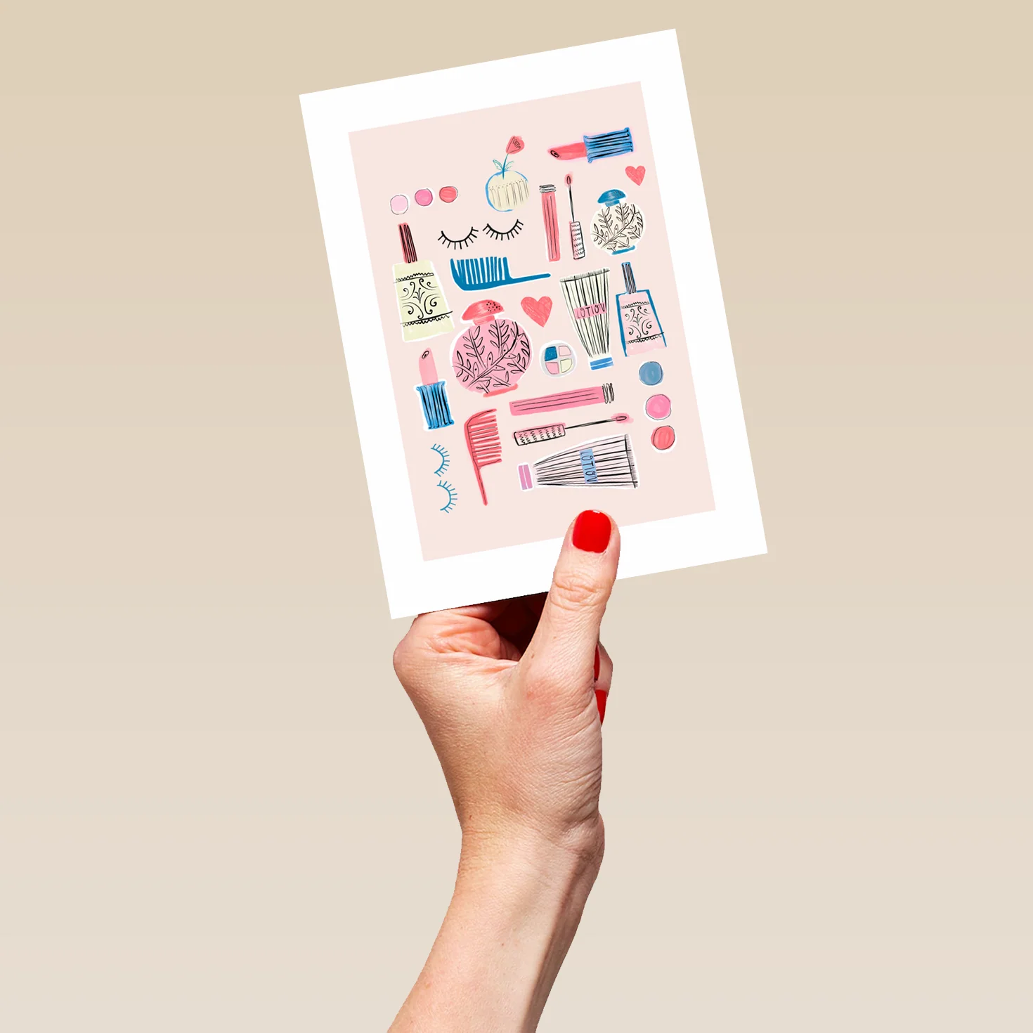 Personalised For Her Contemporary Make Up & Perfume Set Card - Image 5