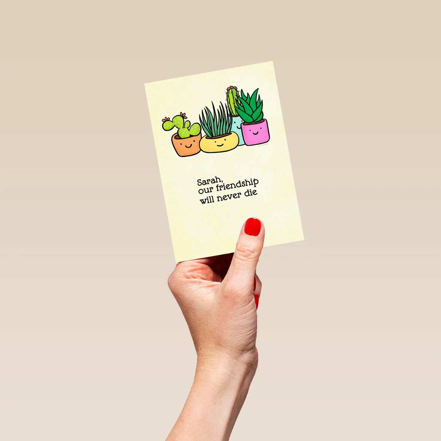 Personalised For Her Funny Cactus Birthday Card - Image 4