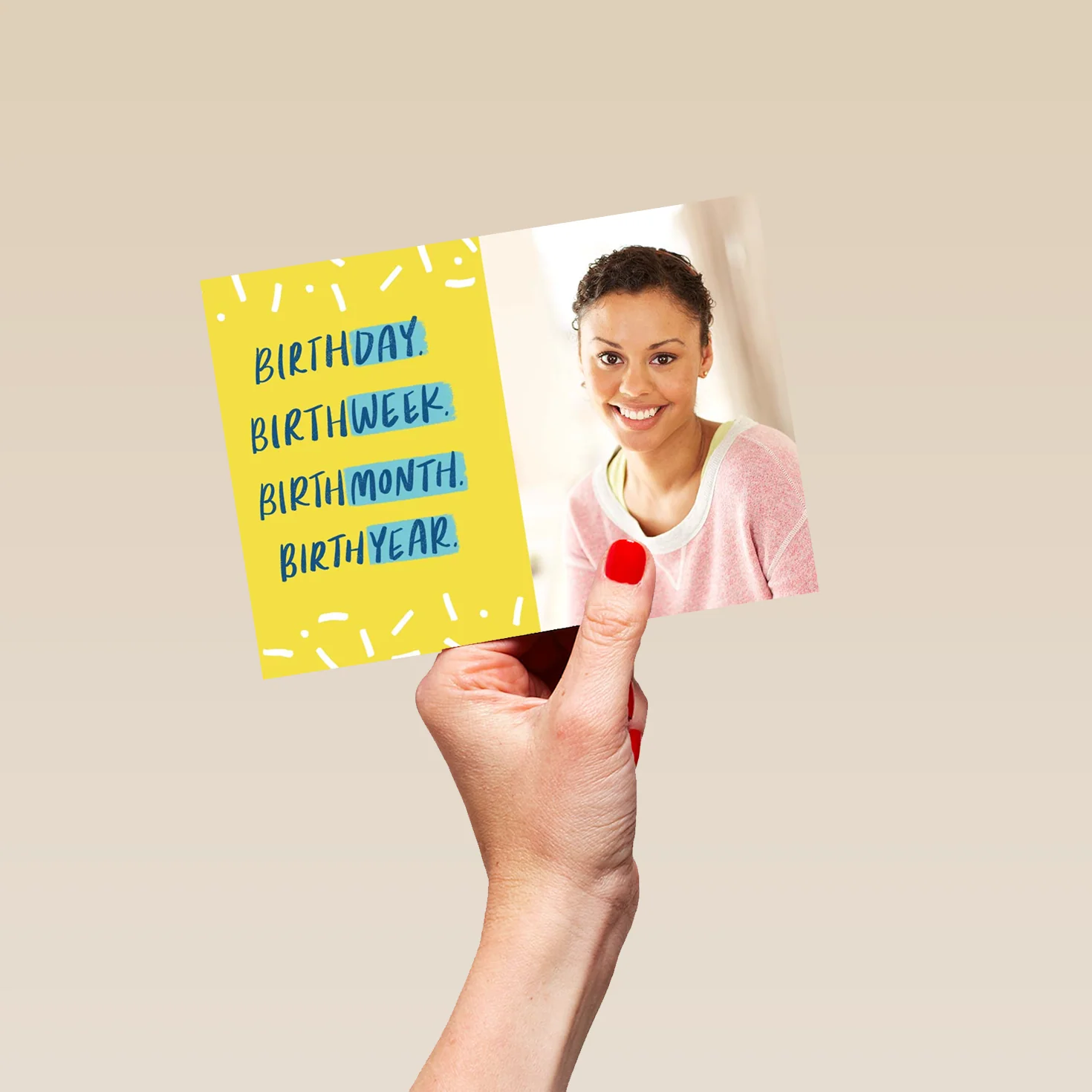 Personalised For Her Week Month Year Photo Birthday Card - Image 5