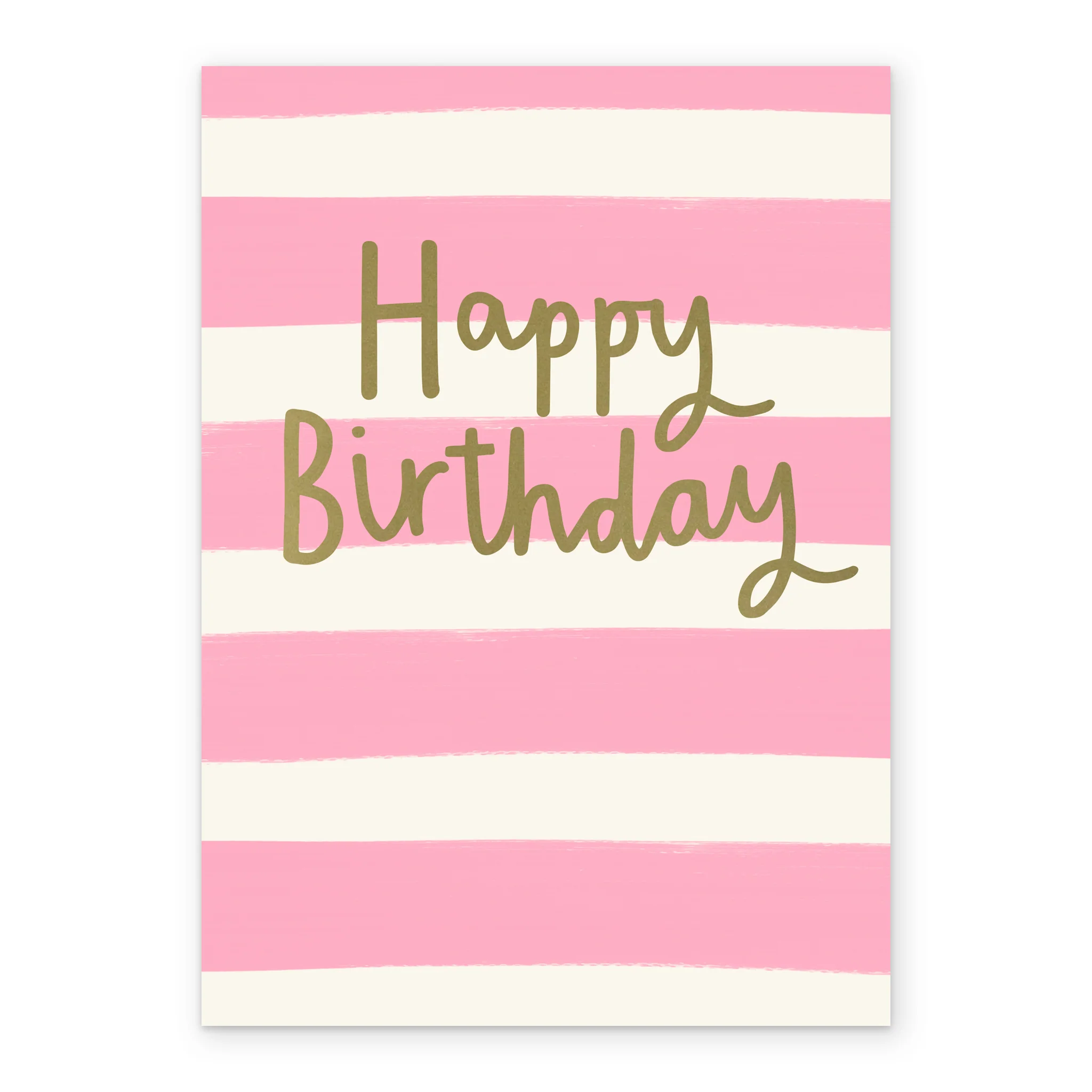 Personalised For Her White And Pink Stripes Birthday Card - Image 2