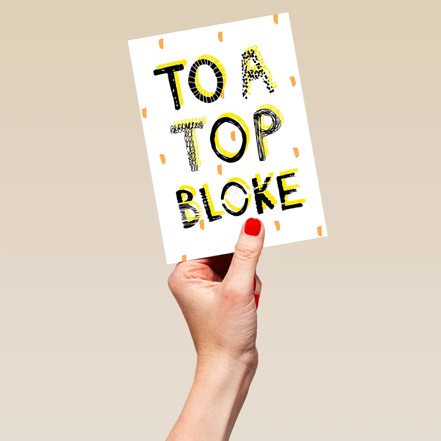 Personalised For Him Contemporary Top Bloke Birthday Card - Image 5