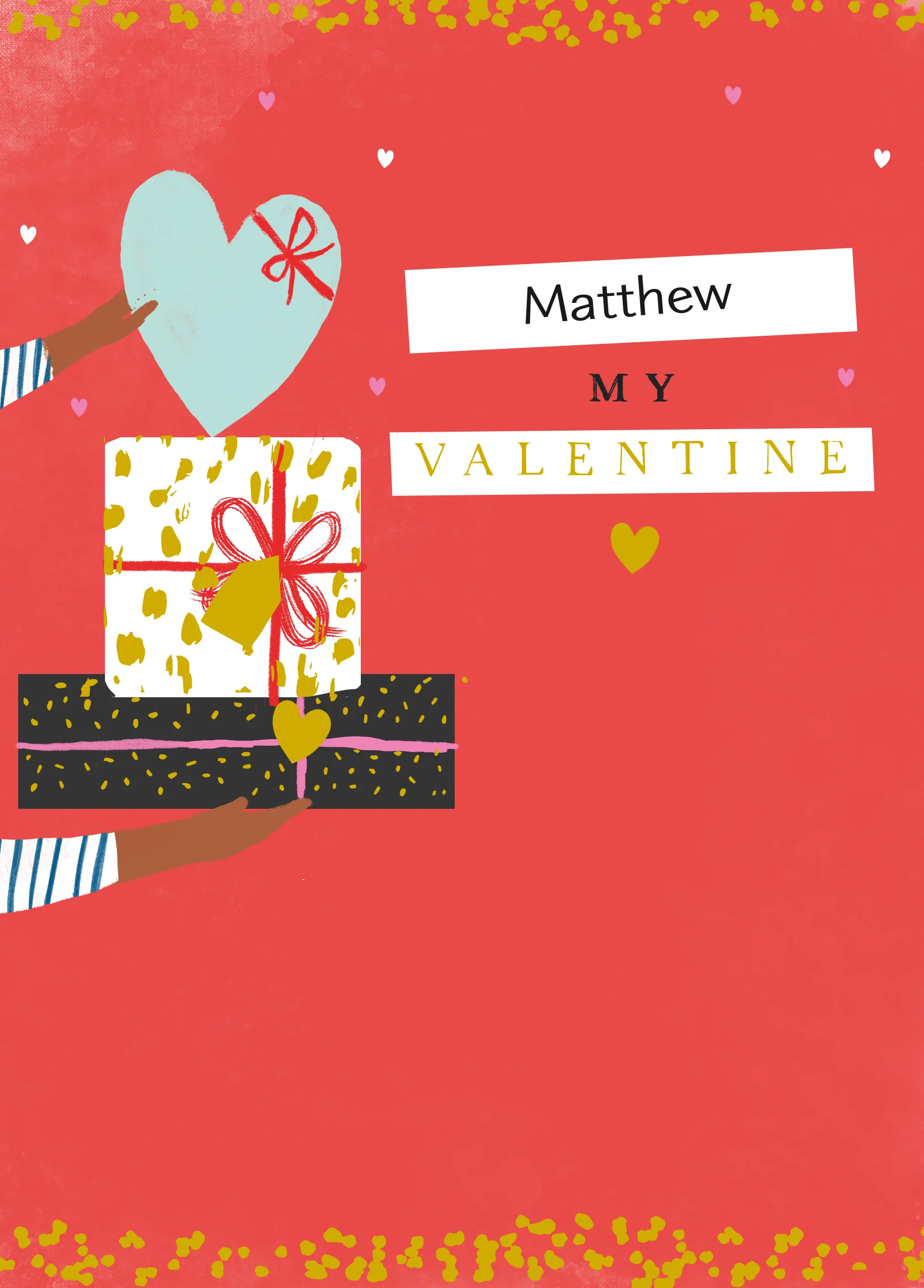 Personalised For Him Gifts & Heart Valentine's Day Card