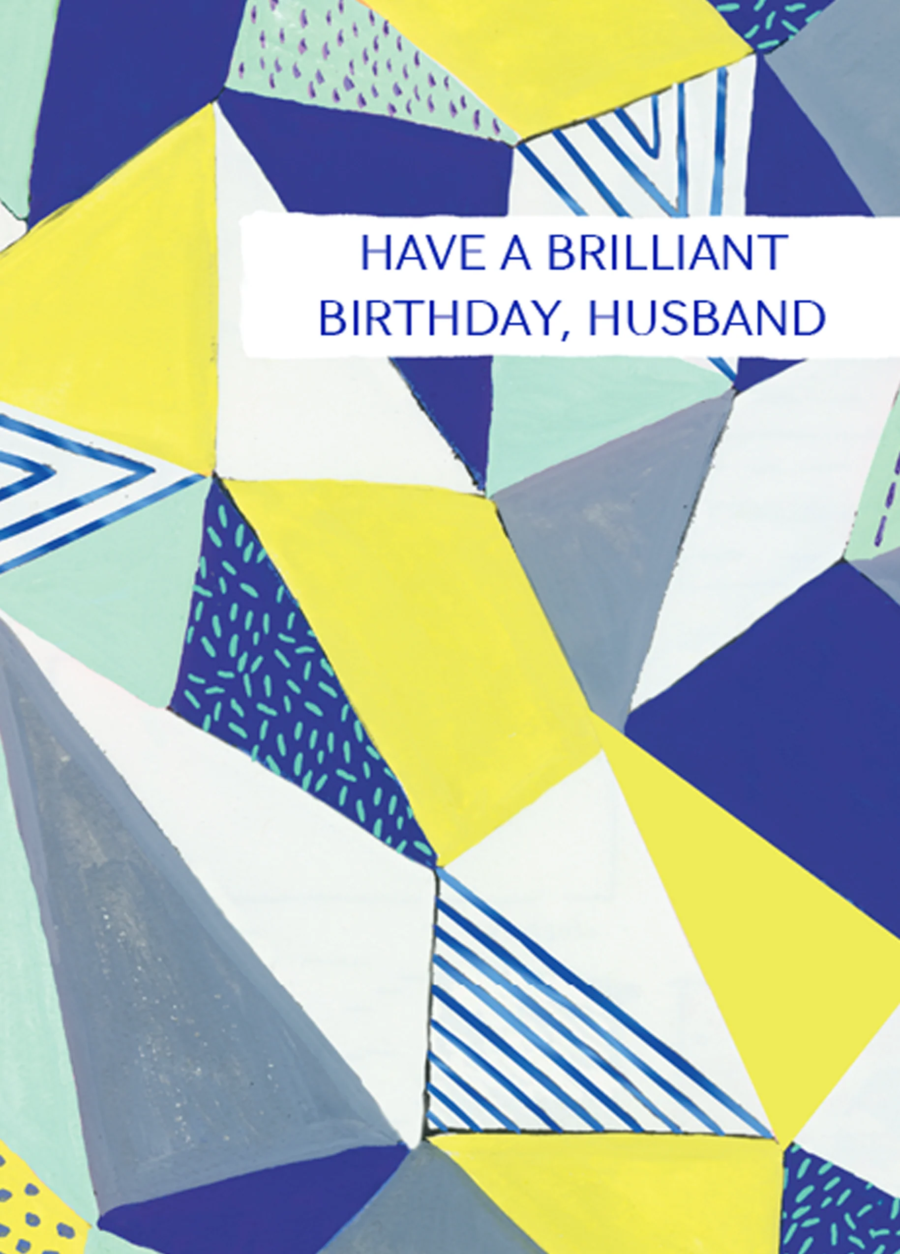 Personalised For Husband Contemporary Geometric Pattern Card
