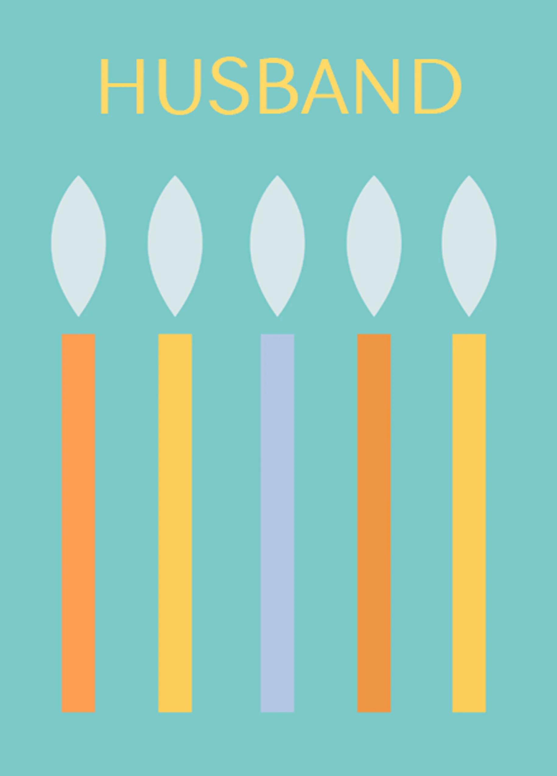 Personalised For Husband Editable Birthday Wishes And Candles Card