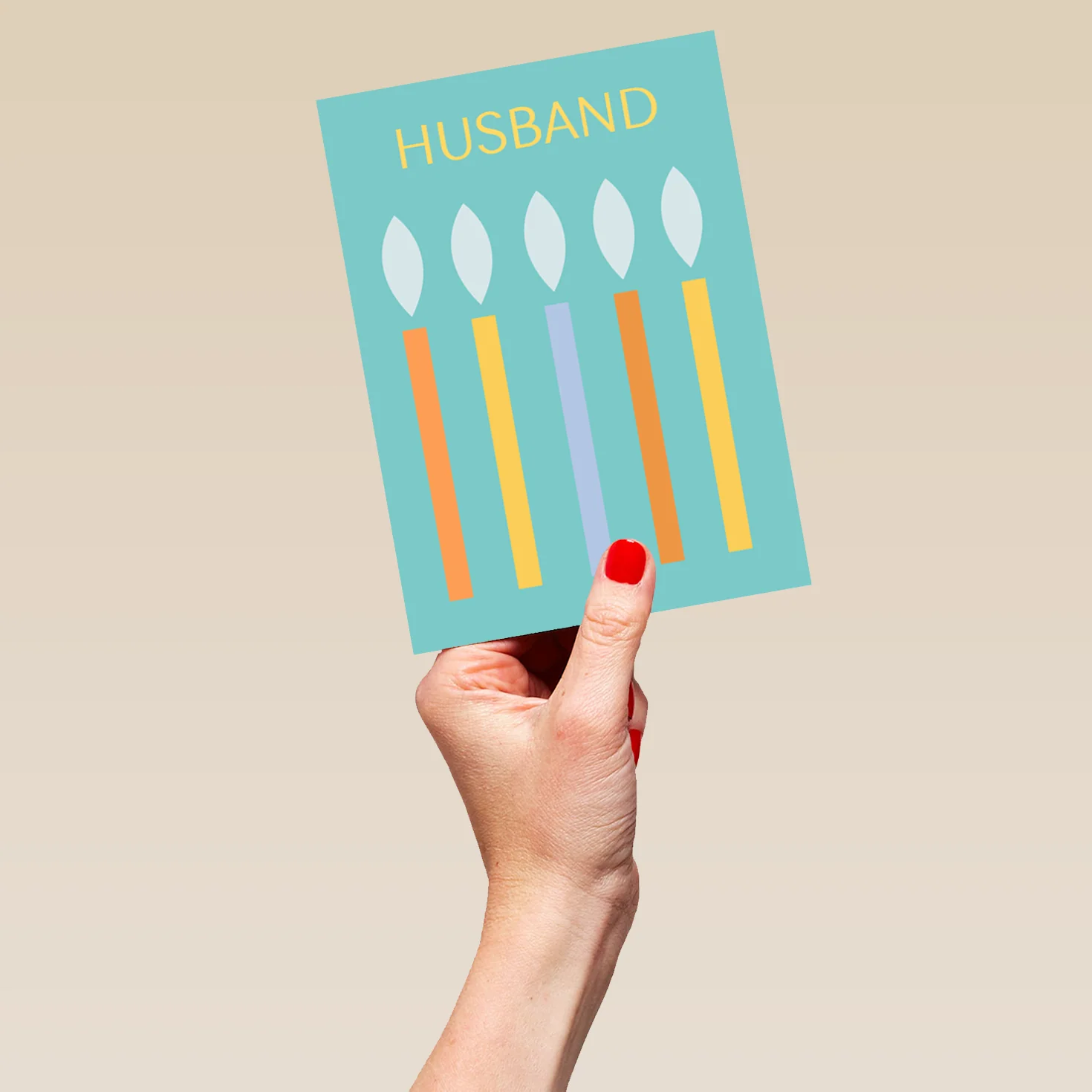 Personalised For Husband Editable Birthday Wishes And Candles Card - Image 5
