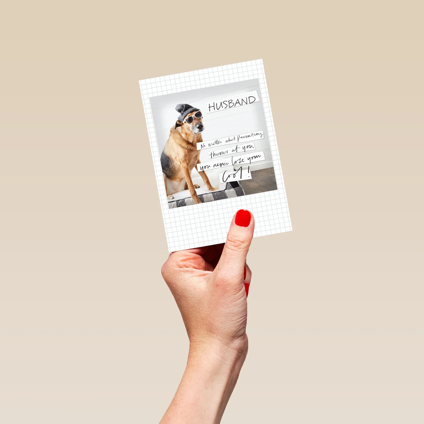 Personalised For Husband Editable Cute Dog Sunglasses Father's Day Card - Image 4