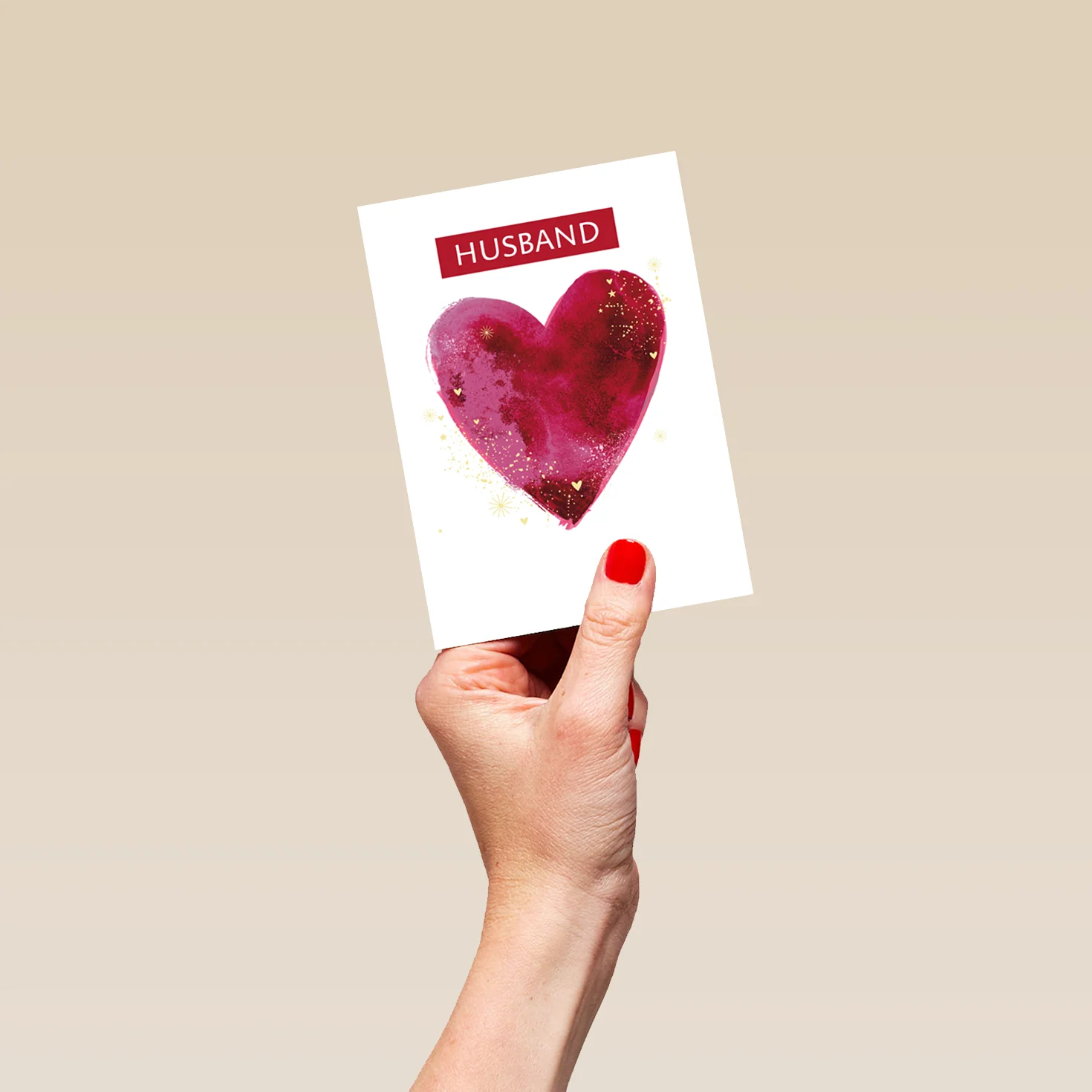 Personalised For Husband Editable Traditional Love Heart Card - Image 4