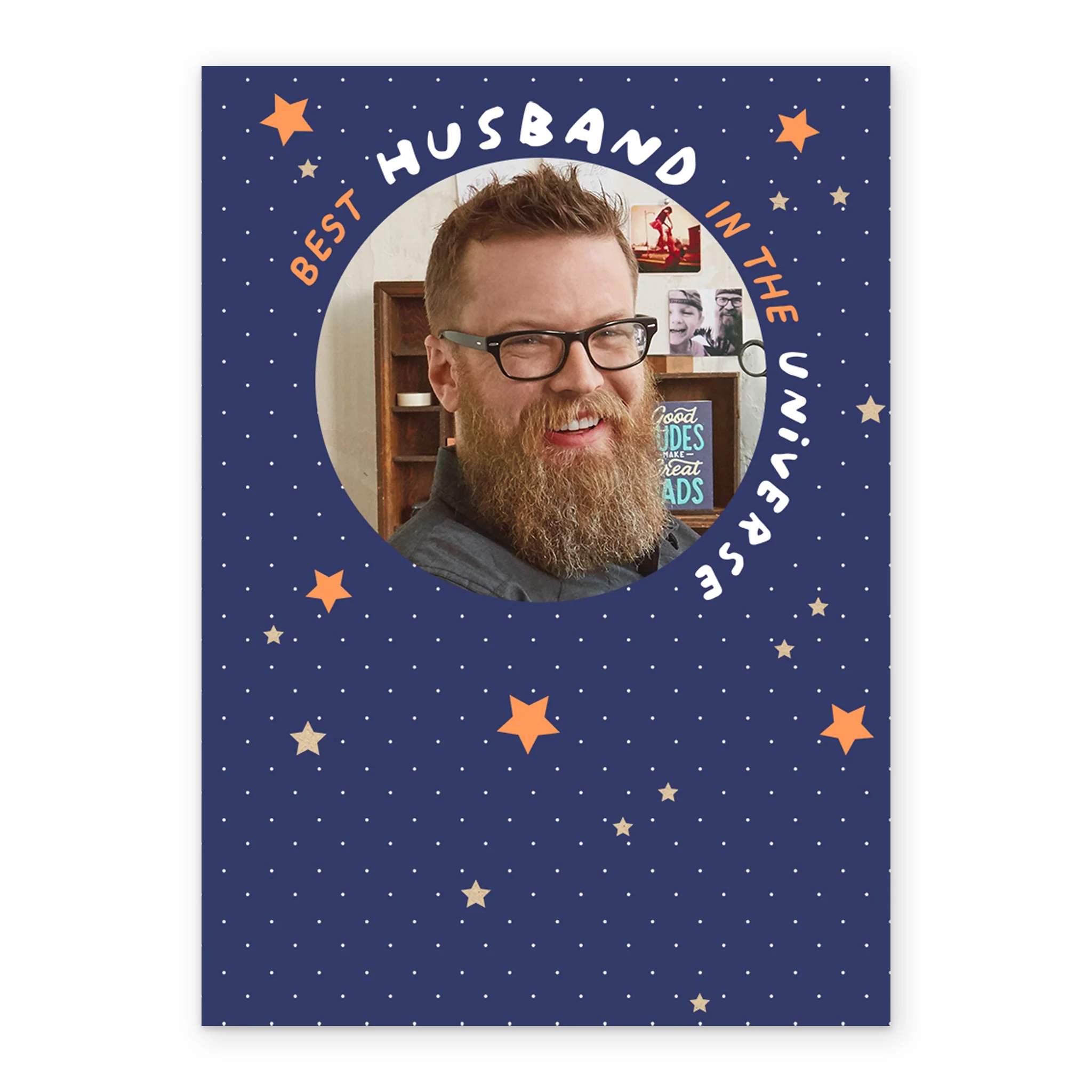 Personalised For Husband Planet Frame Father's Day Photo Card - Image 2