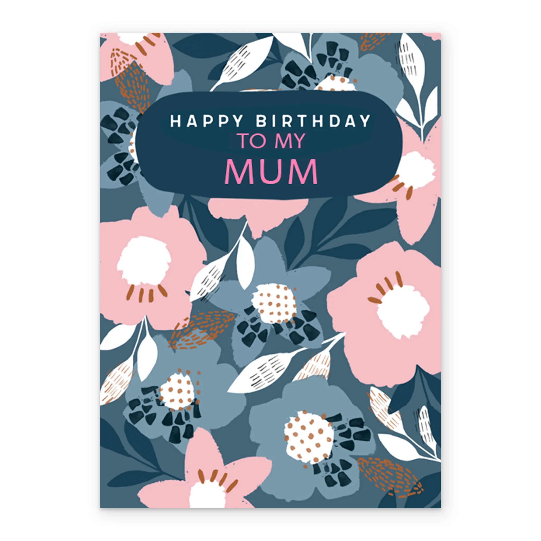 Personalised For Mum Classic Multi-Coloured Flower Pattern Card - Image 2