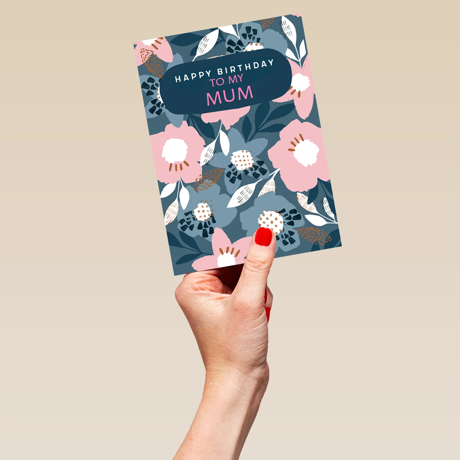 Personalised For Mum Classic Multi-Coloured Flower Pattern Card - Image 5