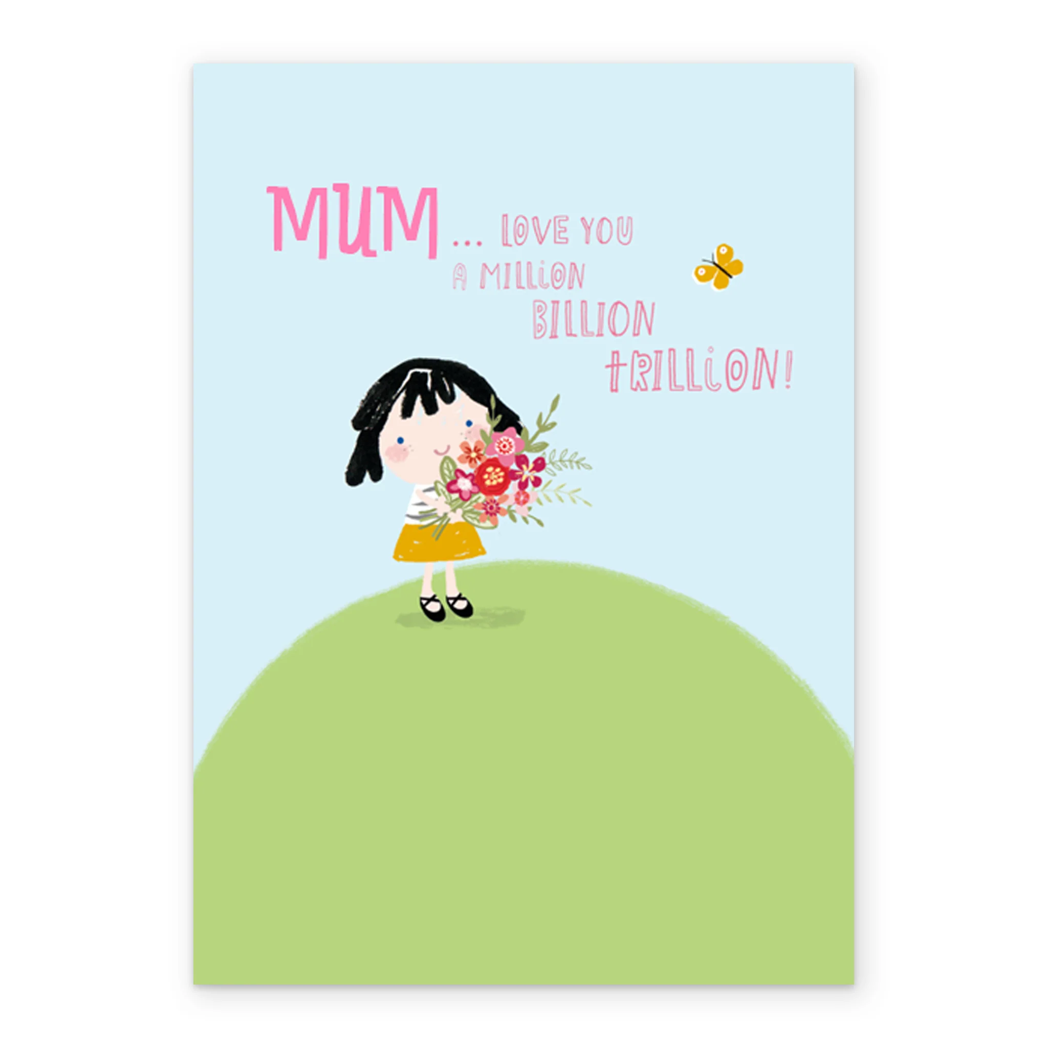 Personalised For Mum Cute Countryside Flowers Illustration Card - Image 2