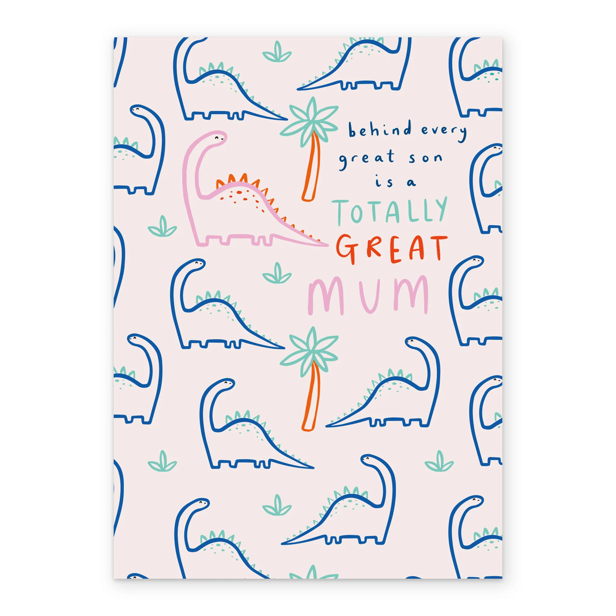 Personalised For Mum From Son Quirky Dinosaurs Card - Image 2