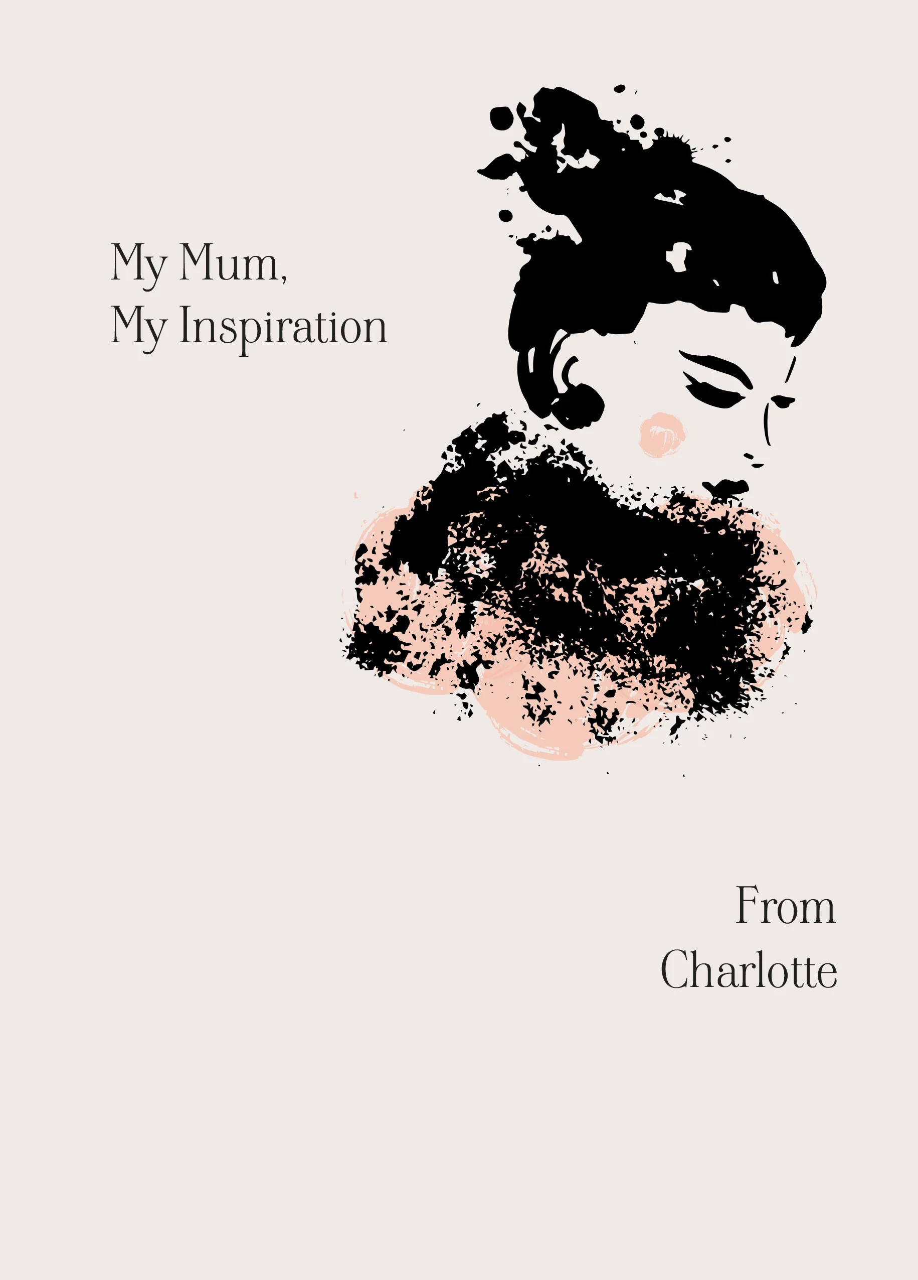 Personalised For Mum, My Inspiration Mother's Day Card