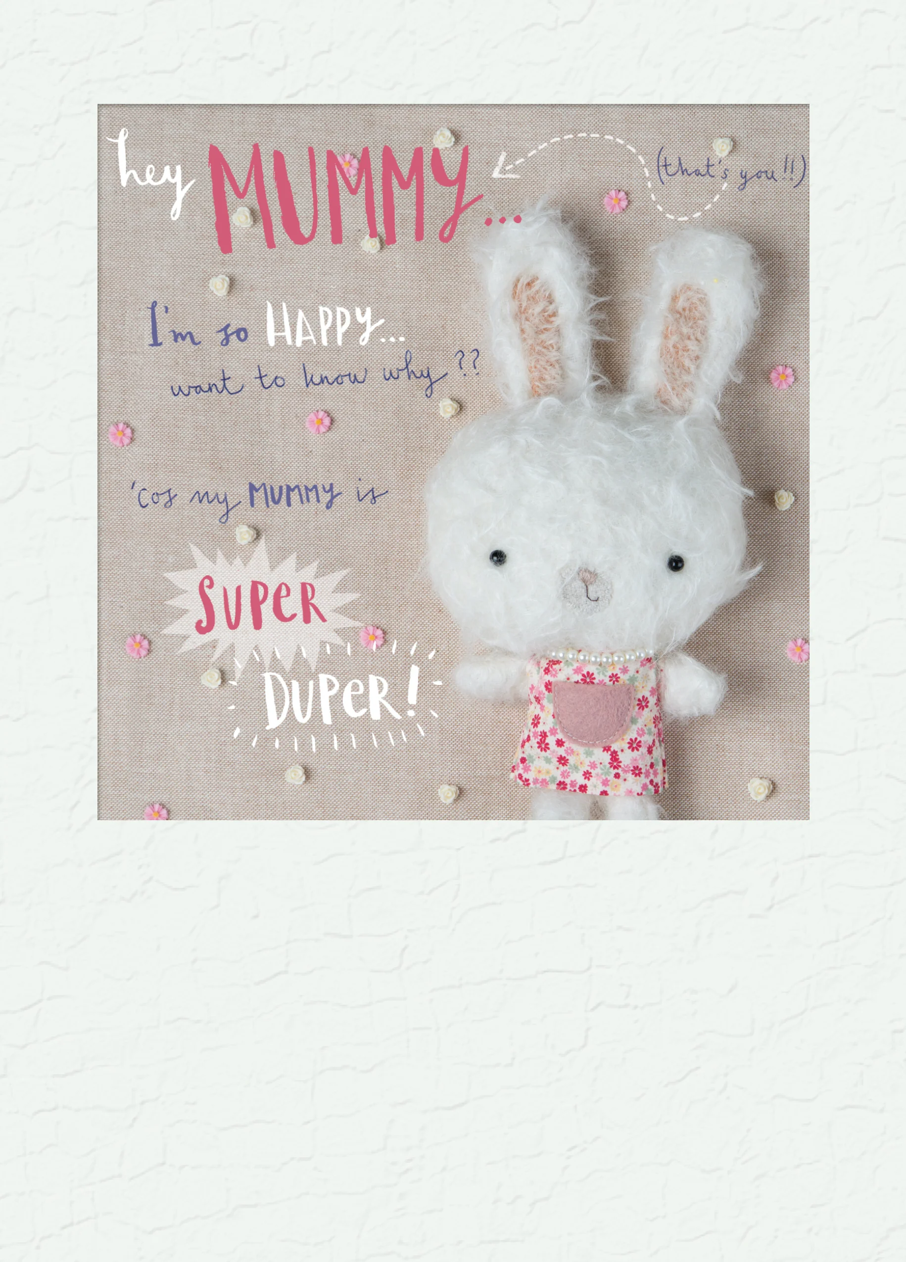 Personalised For Mummy Cute Bunny Rabbit Card
