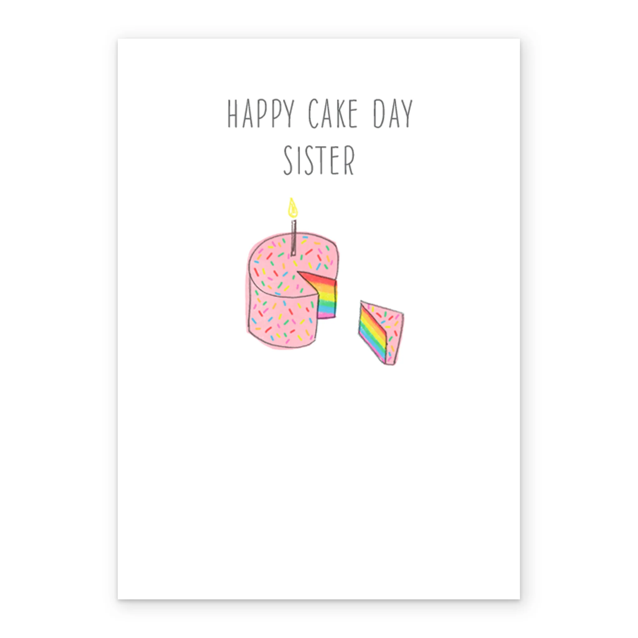 Personalised For Sister Happy Birthday Cake And Candle Card - Image 2